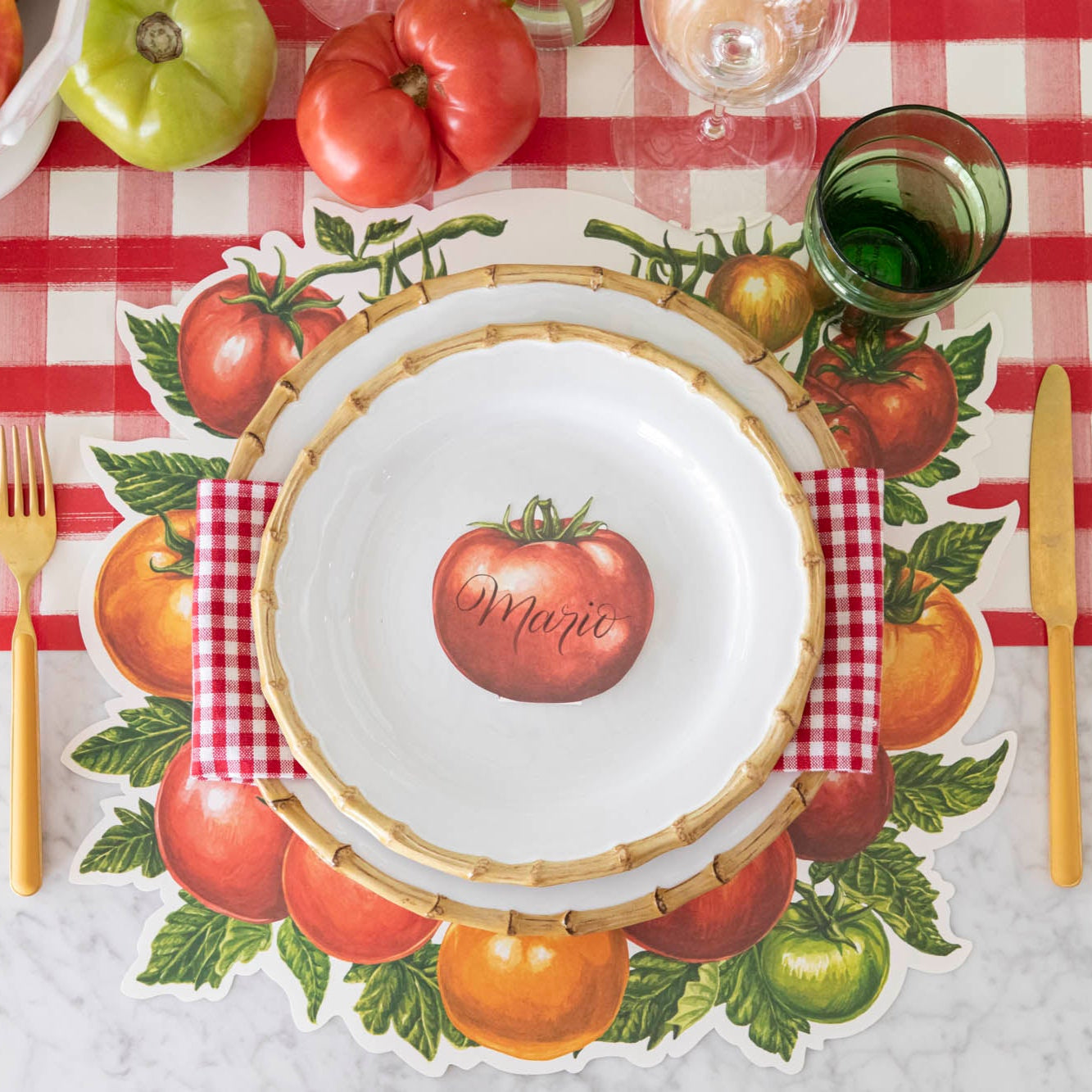 Eco-Friendly Die-Cut Tomato Shaped Placemat for Kitchen & Dining - Non-Slip Table Mat for Home Decor & Party Use