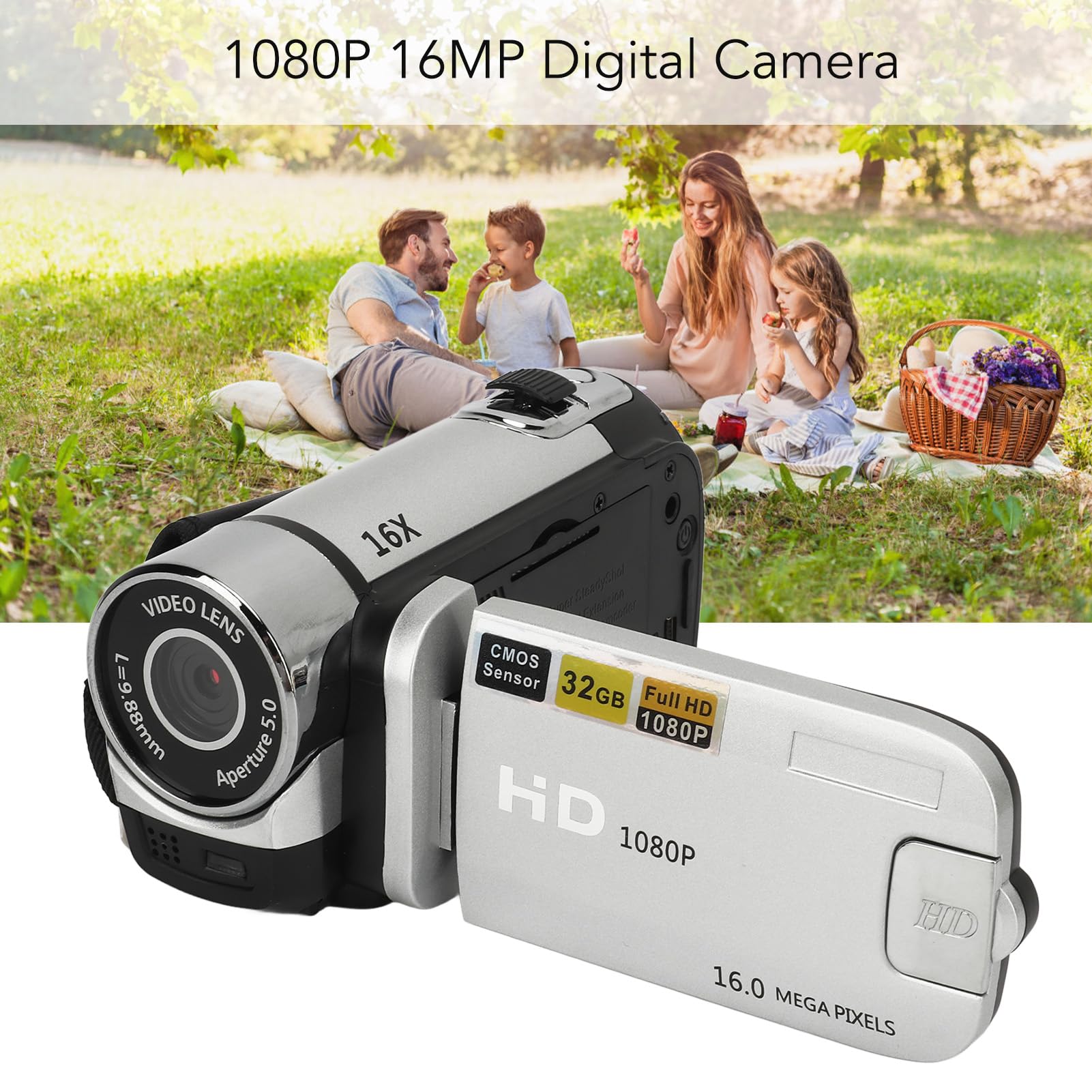 MENDUNER 16MP 1080P HD Digital Camera - Vintage Point and Shoot Camera with 2.4