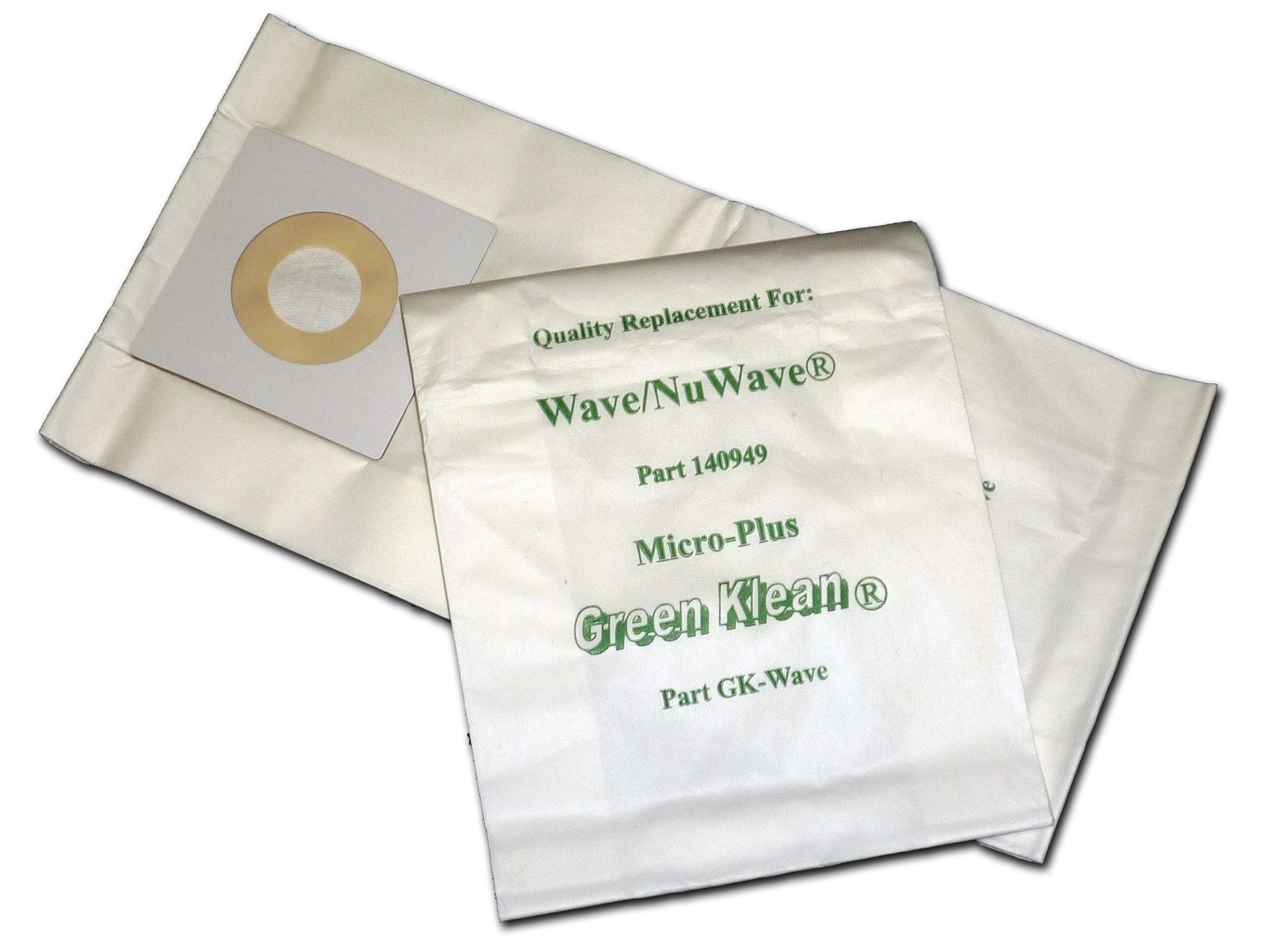 Green Klean GK-Wave Windsor NuWave Replacement Vacuum Bags - 100 Pack - Compatible with Wave & Ivacuum Models - Perfect for Home Cleaning & Pet Hair Removal