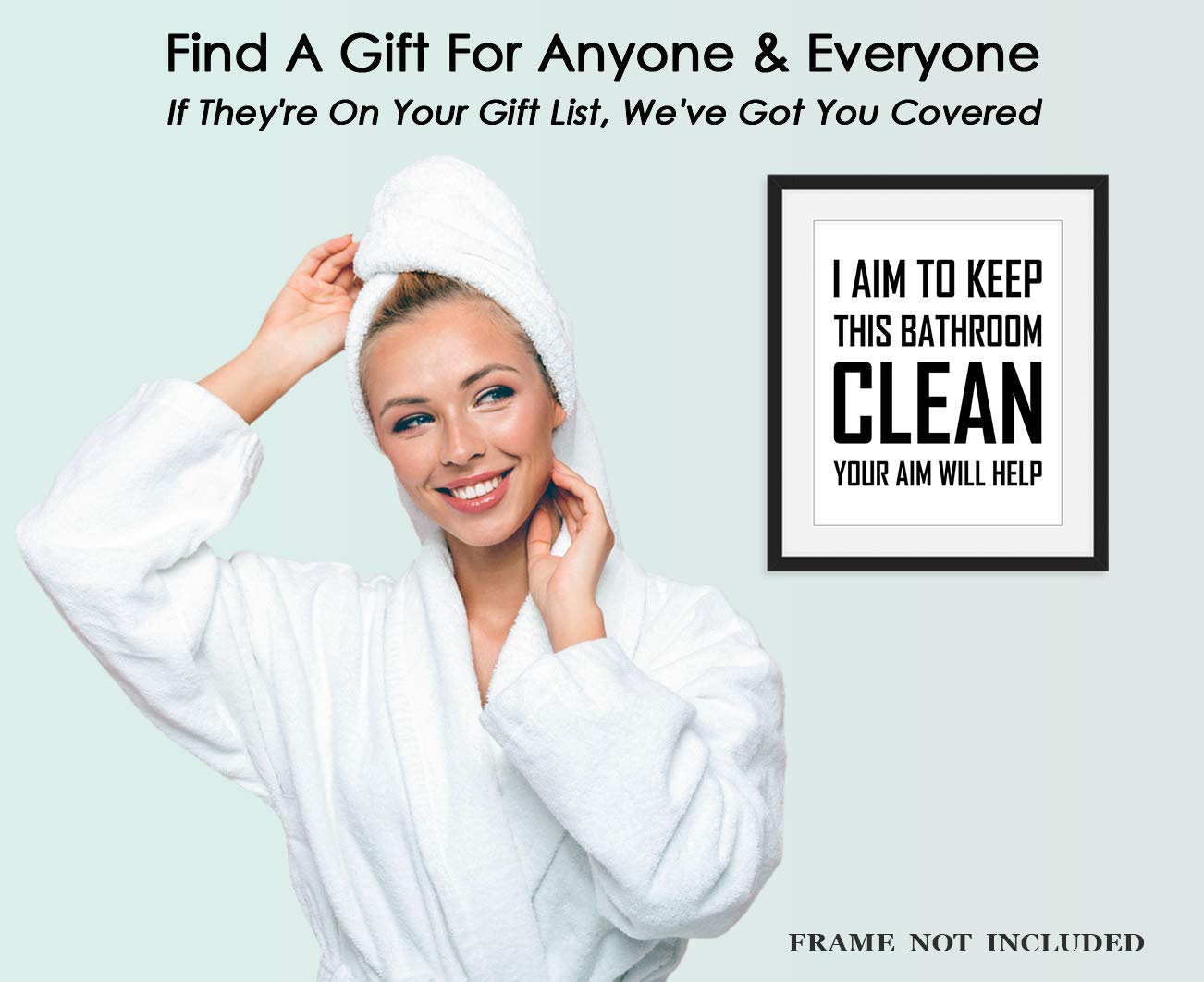 Farmhouse Bathroom Wall Art - Funny 8x10 Print for Home Decor & Gifts