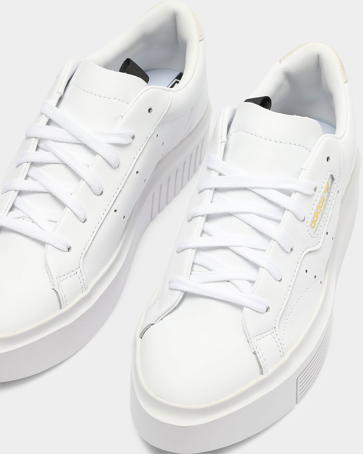 Adidas Women's Sleek Super White/White/Black Running Shoes - Lightweight Comfort for Jogging, Gym & Casual Wear