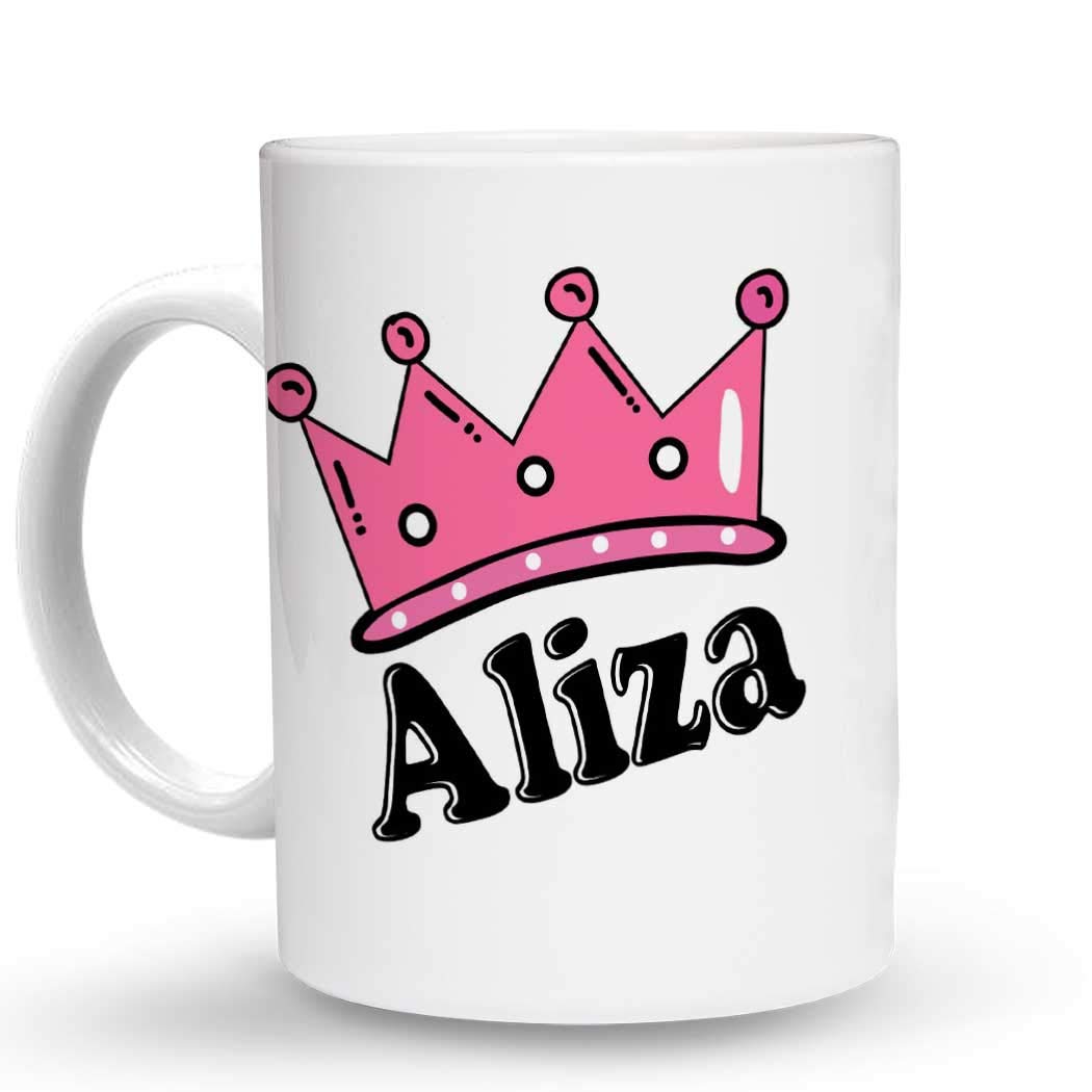 Makoroni Aliza Female Name - 11 Oz Unique Ceramic Coffee Mug for Women, Personalized Gift for Her - Perfect for Home, Office & Coffee Lovers
