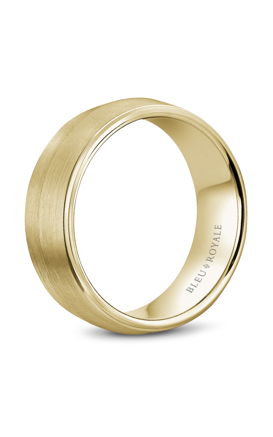 Bleu Royale Men's Wedding Band RYL 026Y8 - 14K Yellow Gold Classic Ring for Groom, Engagement & Anniversary - Perfect for Formal Events, Proposals & Special Occasions