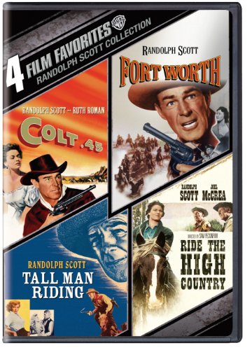 4 Film Favorites Randolph Scott DVD Collection (Colt .45 / Fort Worth / Tall Man Riding / Ride the High Country) - Classic Western Movies for Home Entertainment & Movie Nights
