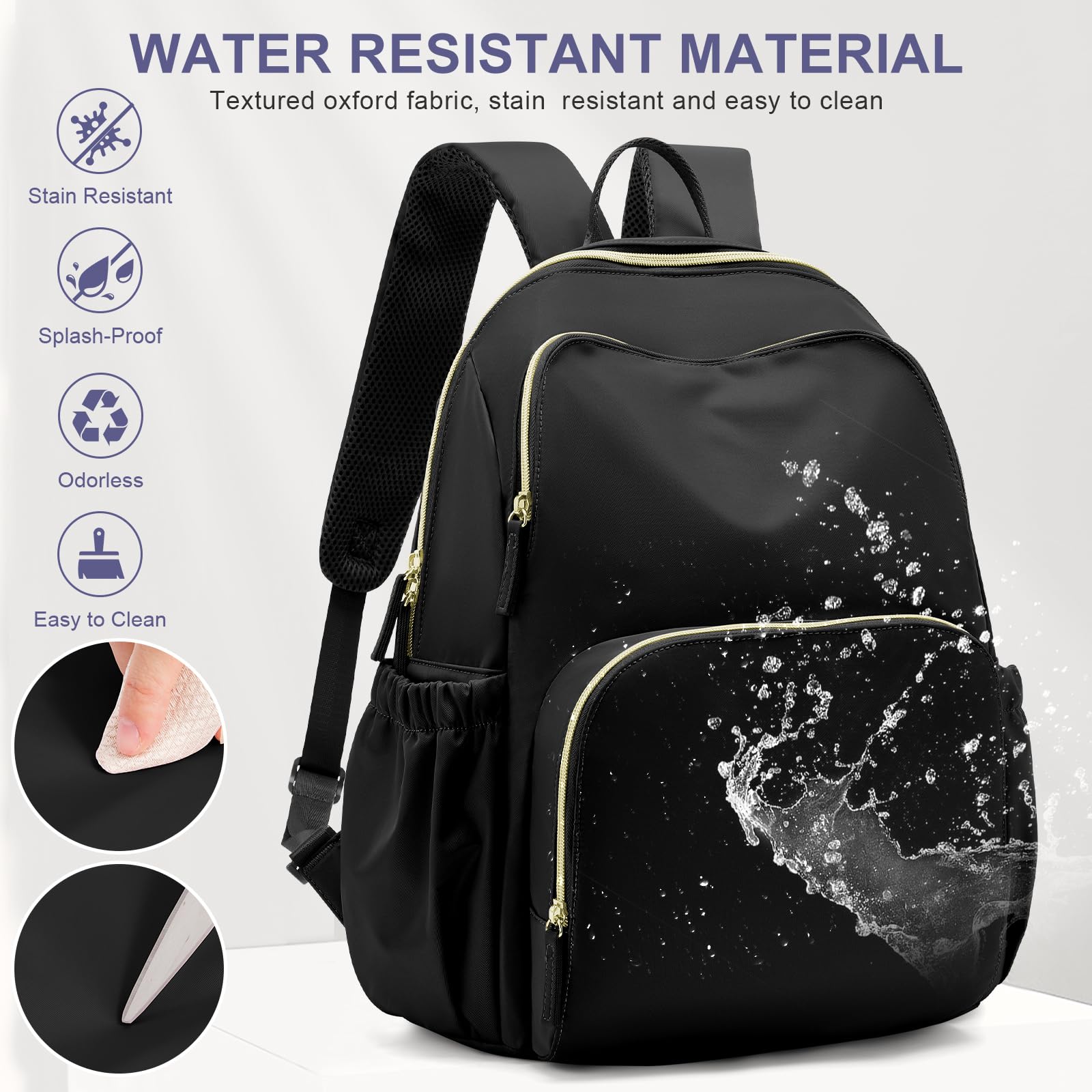 **Waterproof Diaper Backpack for Boys & Girls – Large Multi-Functional Baby Bag with Insulated Pocket | Perfect Baby Shower Gift & Registry Essential for New Moms (Black)** – Ideal for Travel, Daycare & On-the-Go Parenting