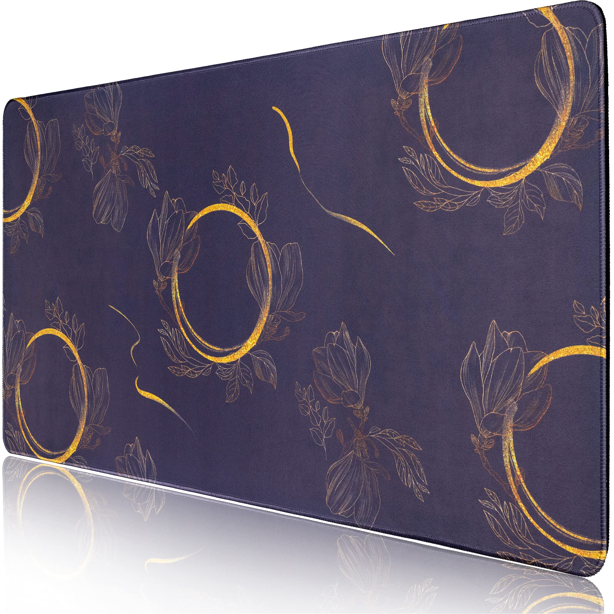 Hapinest XXL Gaming Mouse Pad - Golden Wreath Desk Mat for Keyboard & Mouse | Home & Office Use