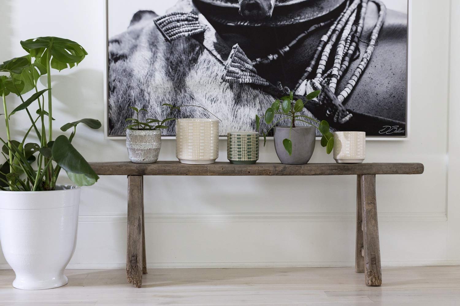 Zati White Ceramic Plant Pot - 4.75 Inch Modern Flower Vase for Indoor Plants, Home & Office Decor - Perfect for Succulents, Small Flowers & Desk Decorations