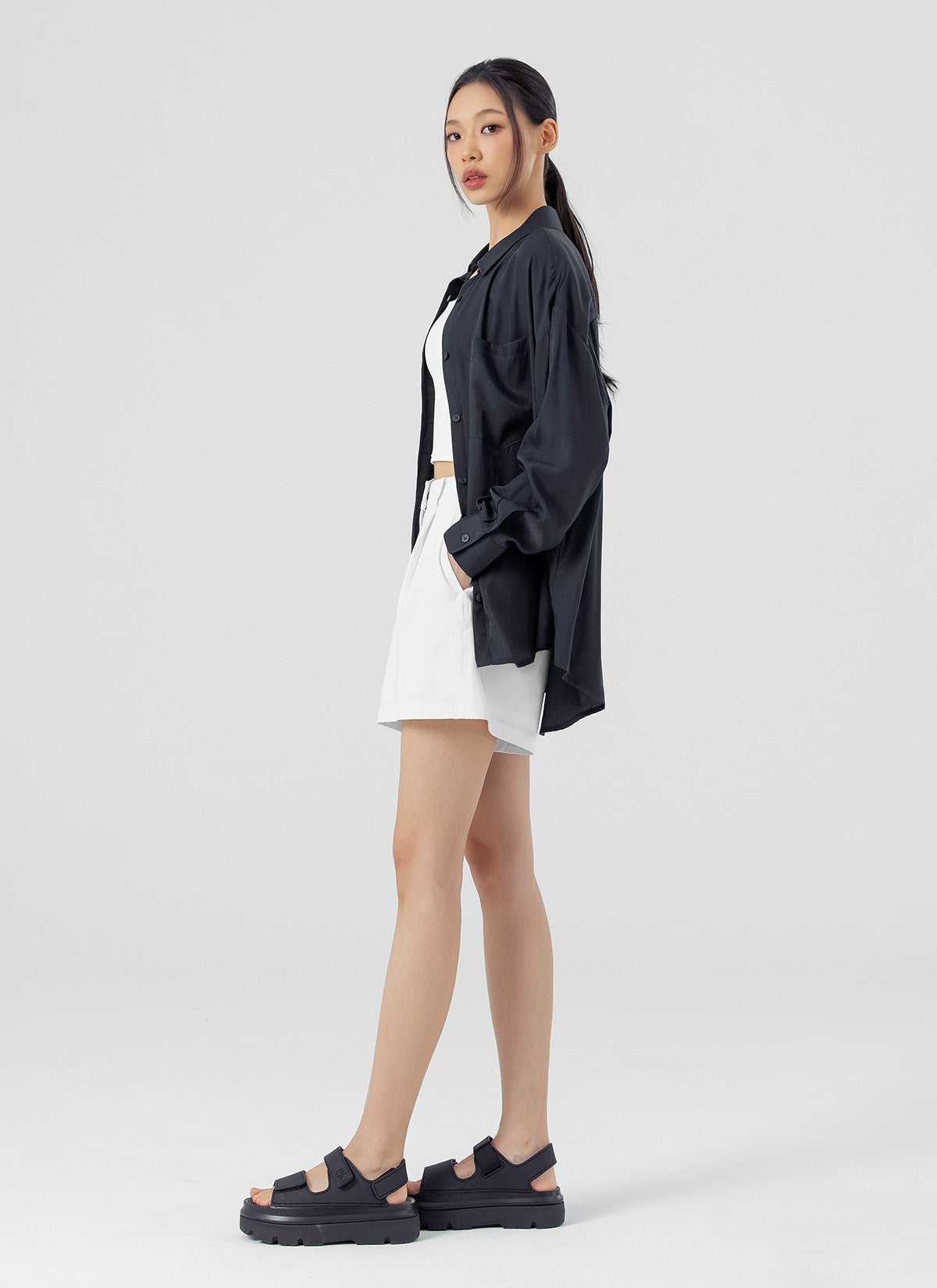 Stylish Drape Loose Fit Shirts for Women - Comfortable Casual & Office Wear - Trendy Oversized Blouse for Everyday Outfits