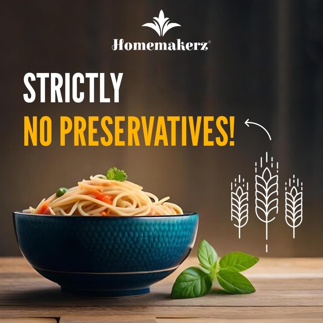 Homemakerz Ragi Millet Noodles - Natural, Gluten-Free, Preservative-Free, No Added Oil or Fat, Zero Maida & Wheat, Healthy Hakka Noodles (200g) - Perfect for Vegan, Keto & Weight Loss Diets