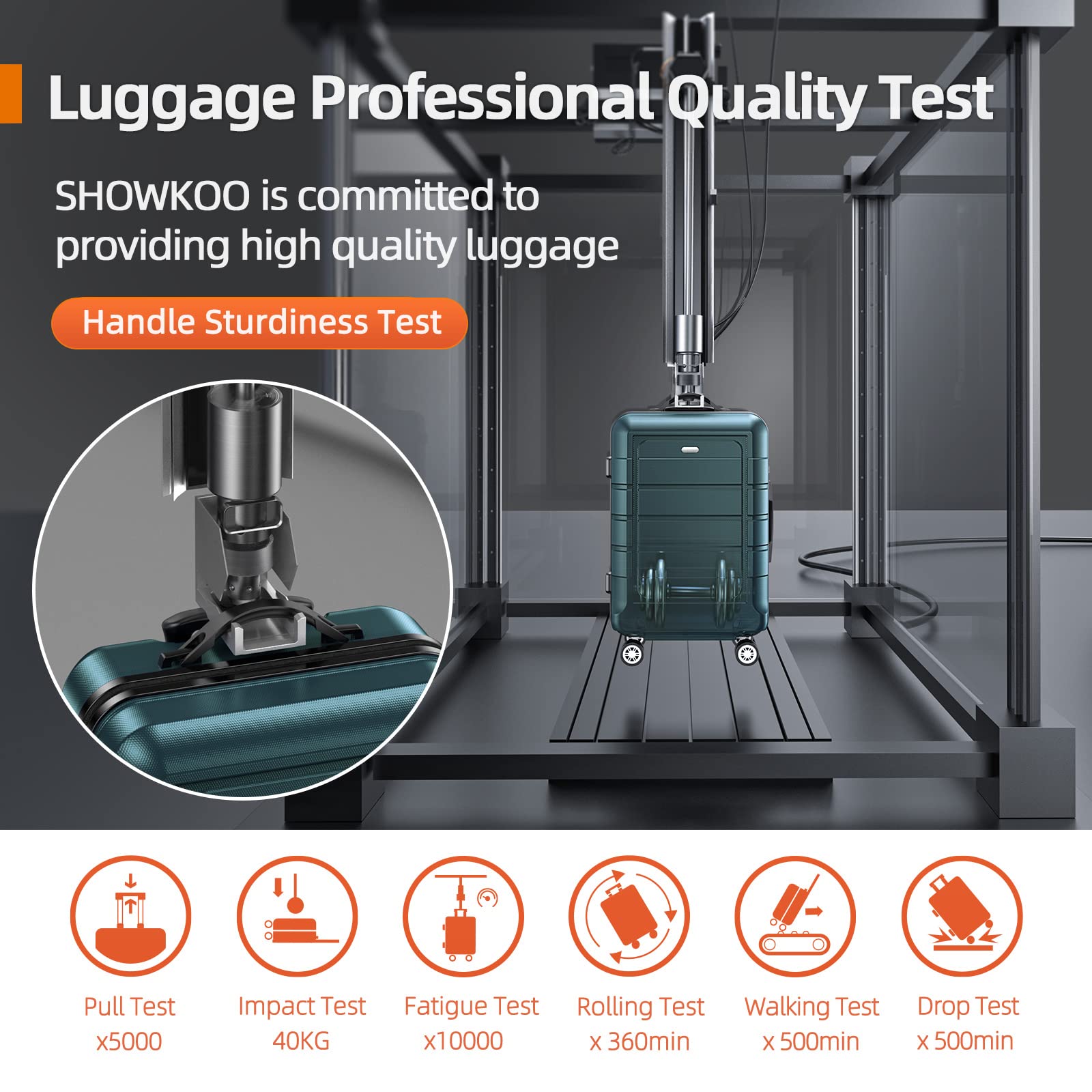 SHOWKOO Expandable Luggage Set with TSA Lock & Double Wheels - Durable Army Green Suitcase for Travel, Business Trips & Vacations