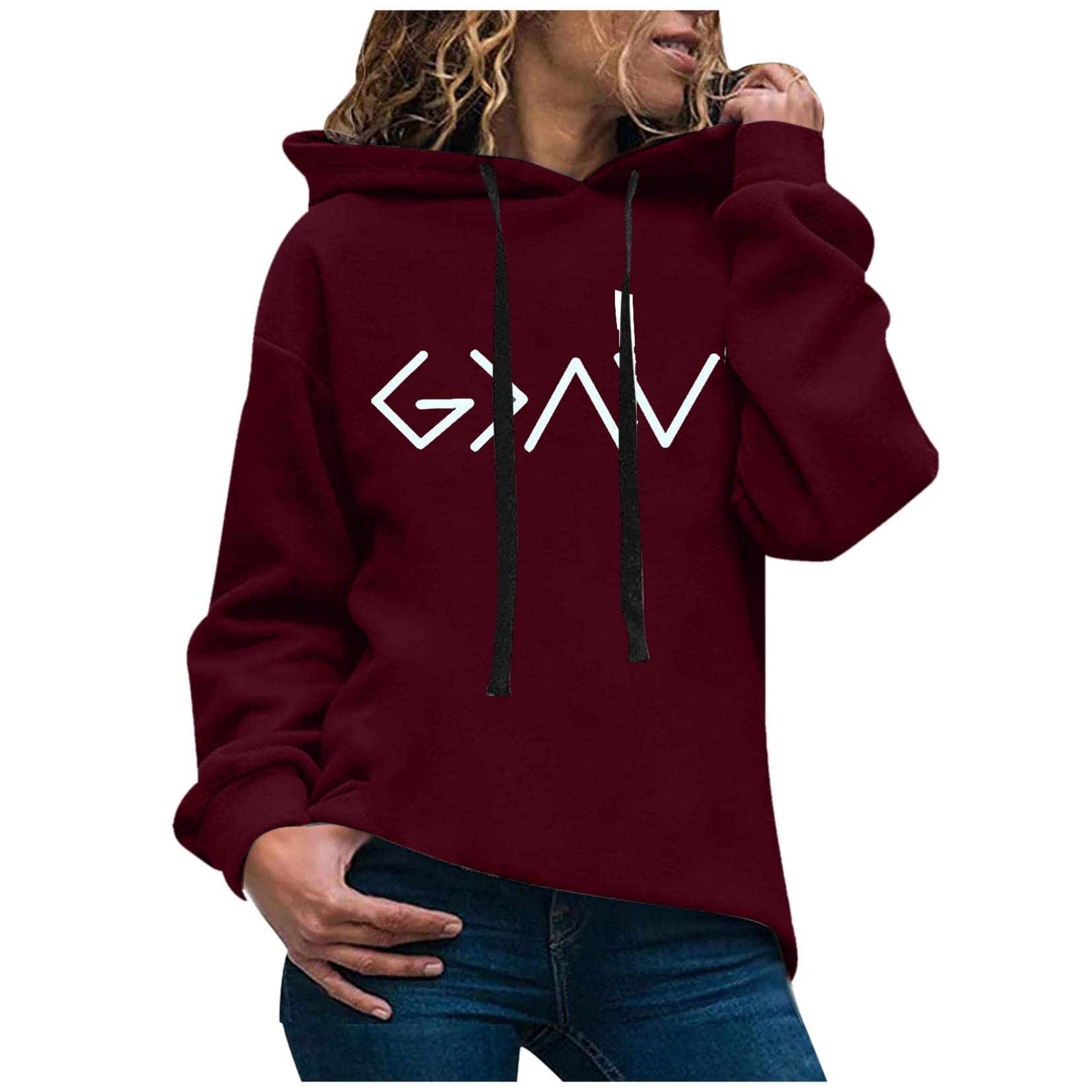 Women's Casual Hoodies - Long Sleeve Lightweight Pullover Sweatshirt, Loose Fit Solid Color Tops for Lounge, Travel & Everyday Wear