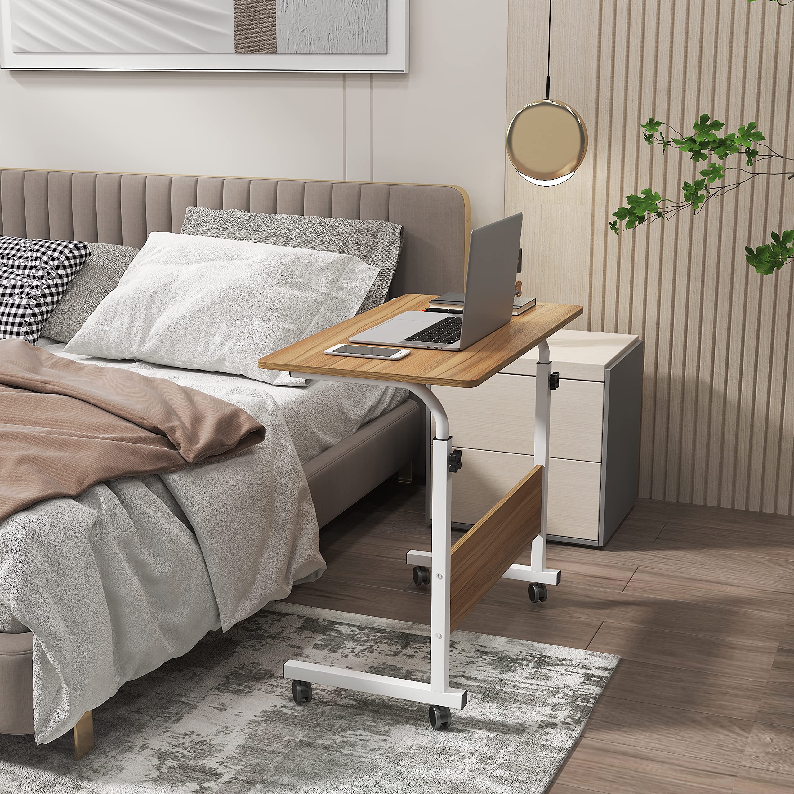 DlandHome Adjustable Rolling Desk - 31.4
