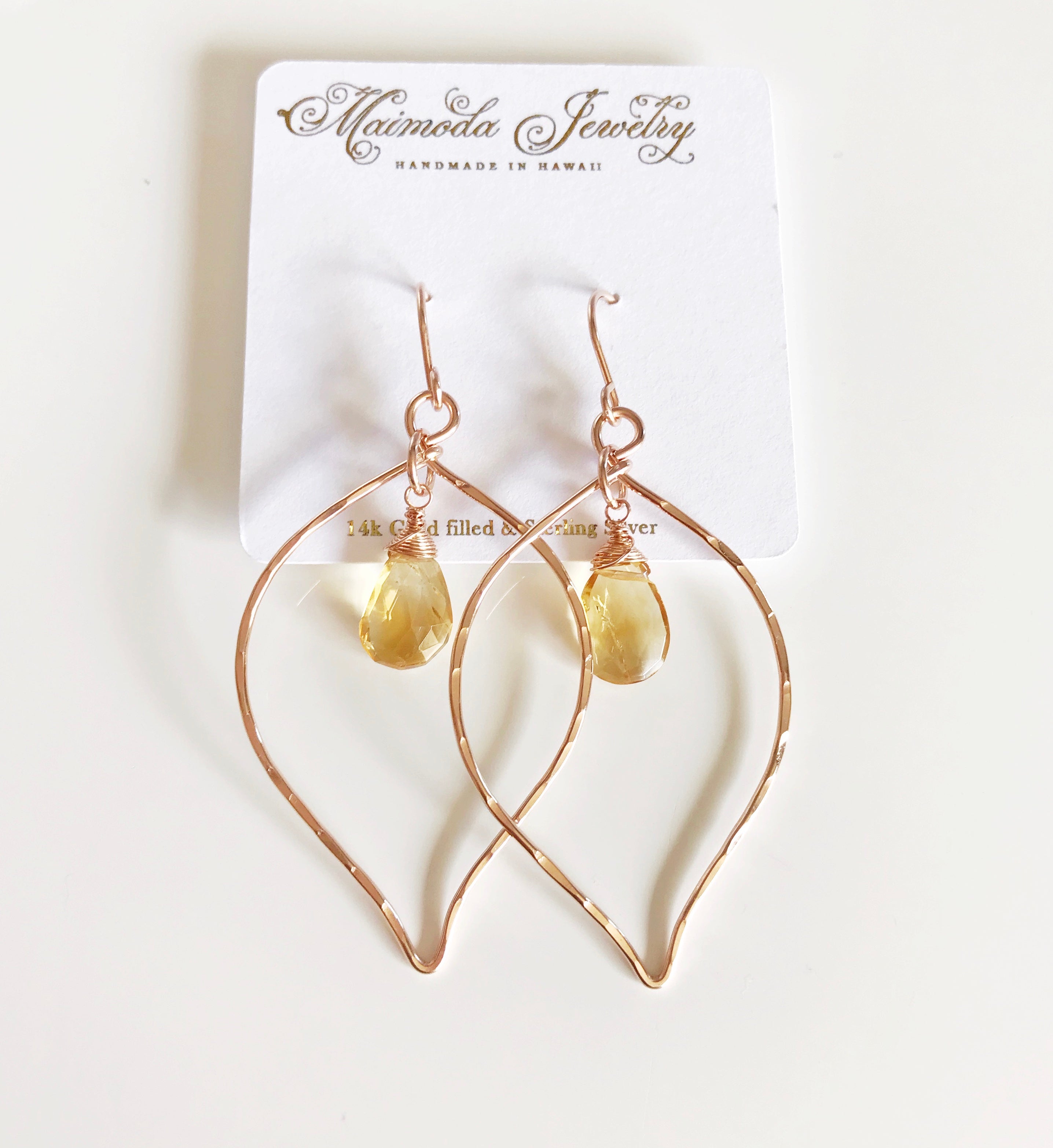 DOREE Citrine Stud Earrings (E446) - Elegant Gemstone Jewelry for Women, Perfect for Parties & Special Occasions