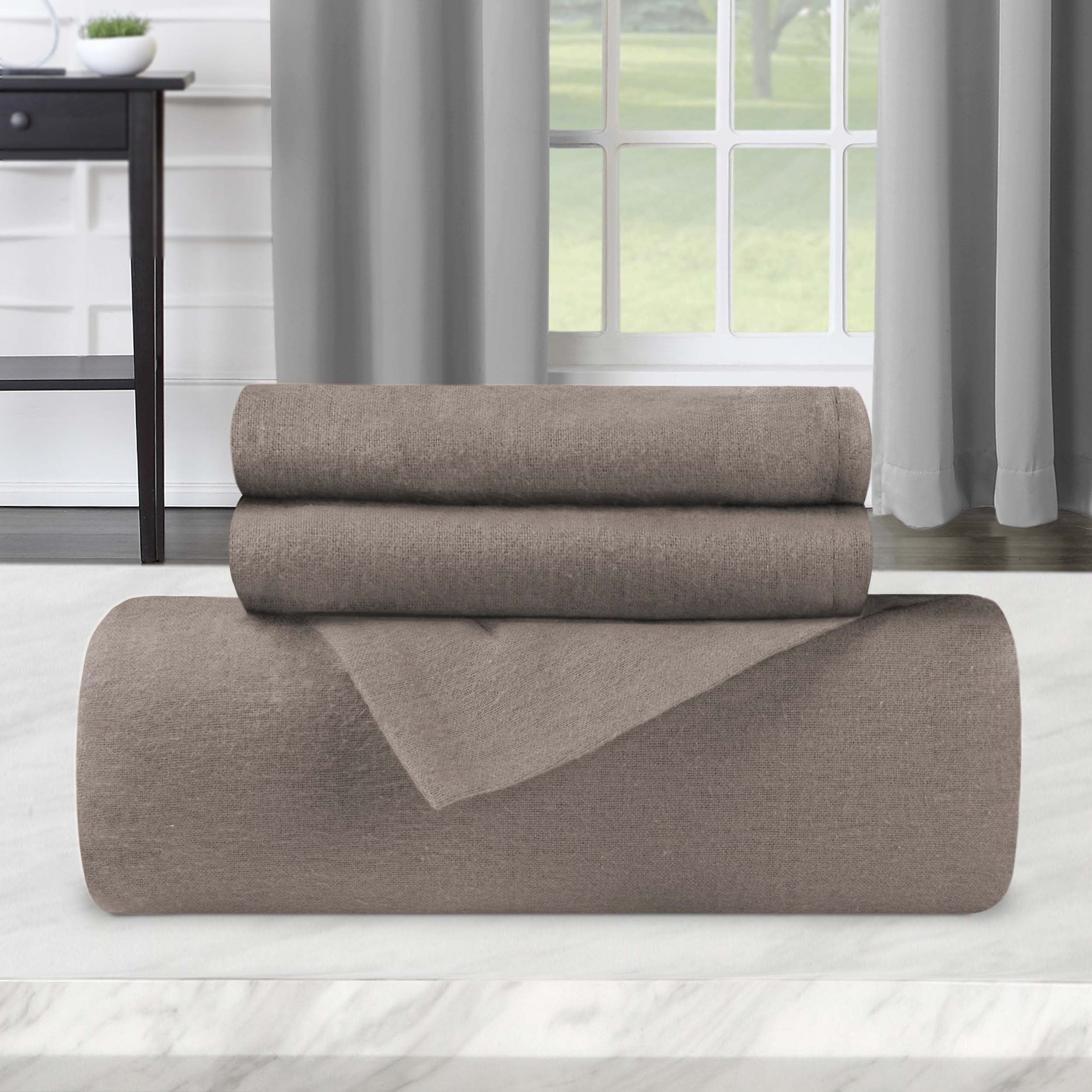 Premium 100% Cotton Flannel Duvet Cover Set - Soft & Cozy Bedding for Winter - Perfect for Master Bedroom, Guest Room & Cold Weather Comfort