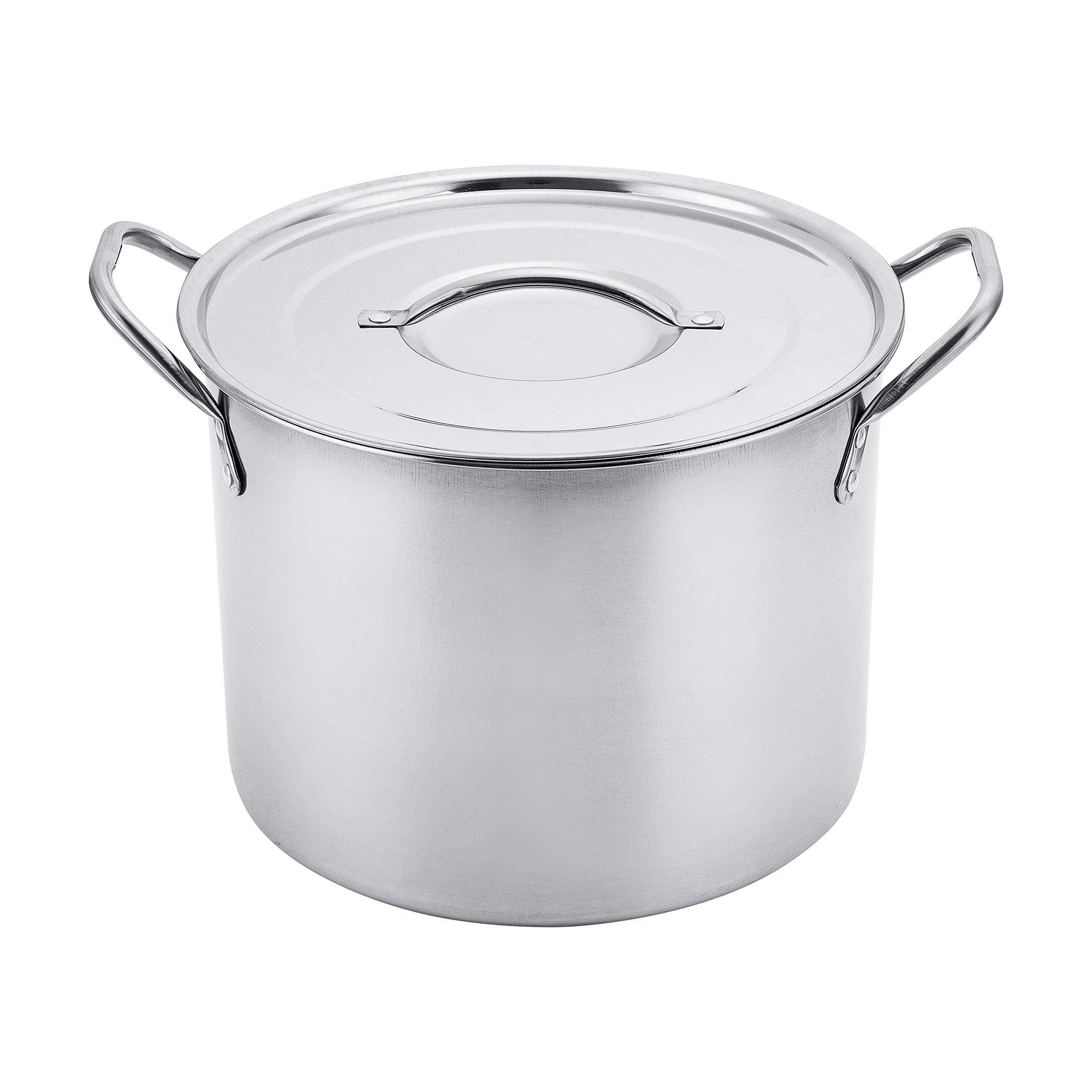 Aluminum Steamer Stock Pot 3-Piece Set with Lids - 20 Quart Multi-Tier Cooking Pot for Large Batch Meals | Ergonomic Handles & Easy Clean Design | Perfect for Family Dinners, Meal Prep & Catering
