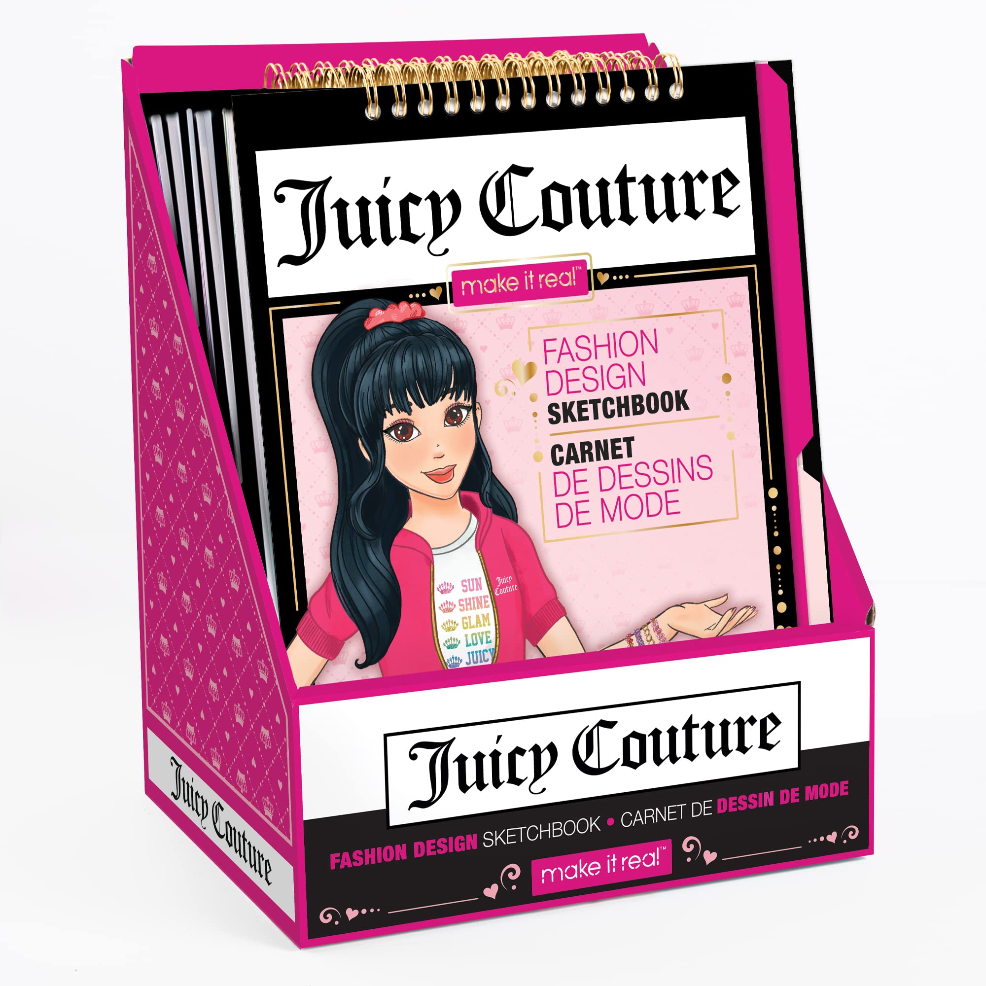 Juicy Couture Fashion Design Sketchbook for Girls Ages 6+ - 137 Stickers & Stencils Included, Creative Drawing & Coloring Activity Book | Perfect for Fashion Design Practice, Birthday Gifts & Arts and Crafts Projects