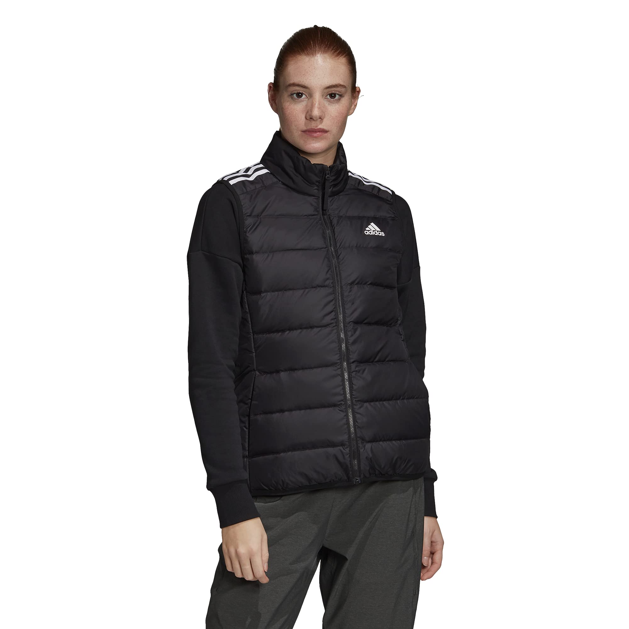 adidas Women's Essentials Light Down Vest - Warm Winter Puffer Jacket for Outdoor Activities, Running, Hiking & Casual Wear
