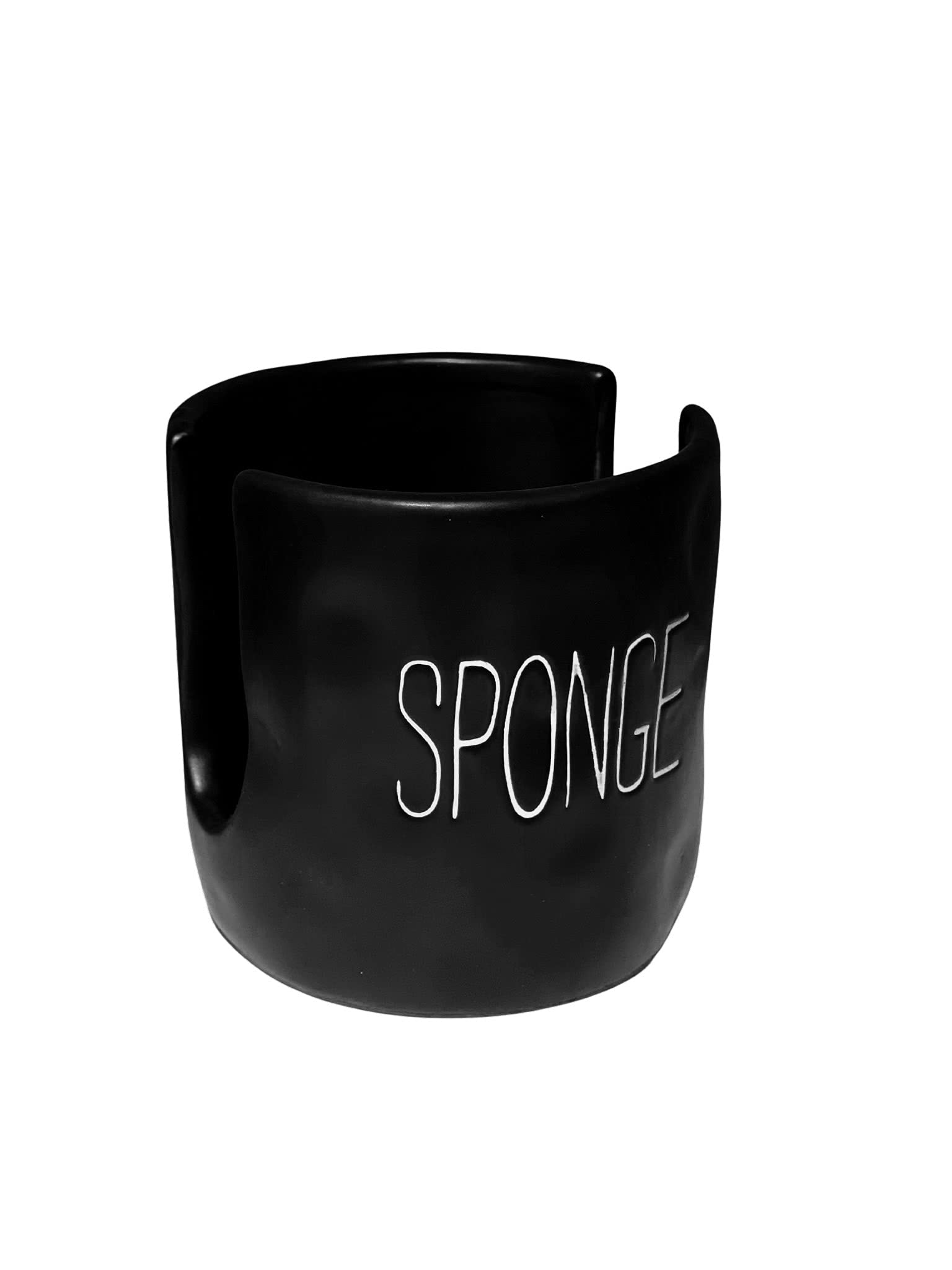 Mud Pie Kitchen Dish Bistro Sponge Holder Caddy - Black | Stylish Sponge & Scrubber Organizer for Sink Countertop | Perfect for Kitchen, Bathroom & Dishwashing Station