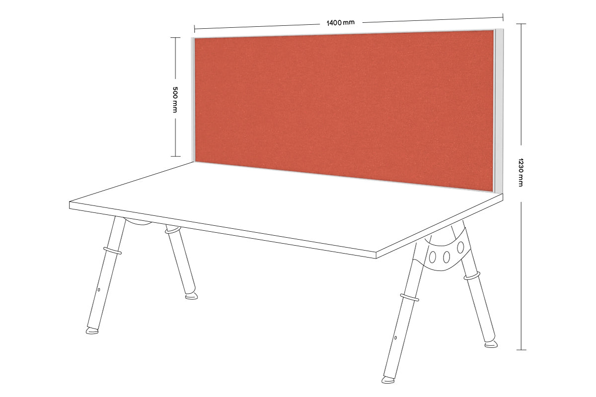 Desk Mounted Privacy Screen - 1400W x 500H - Office & Home Workspace Partition for Computer Monitor Privacy Protection