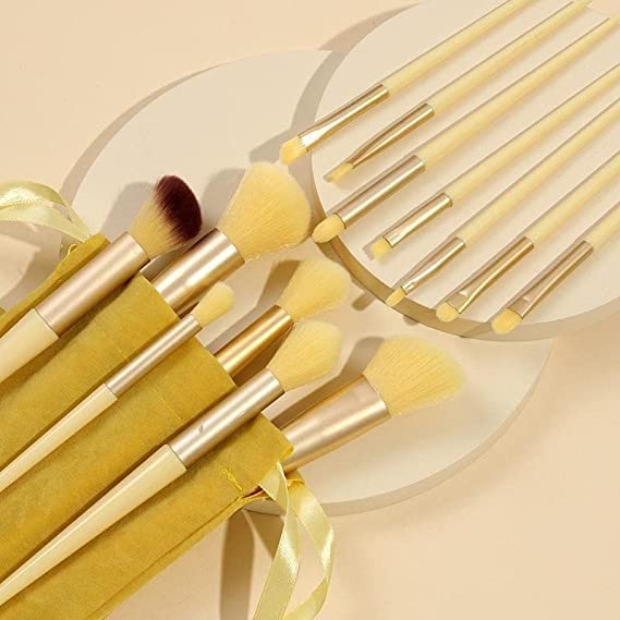 Glowhouse 13-Piece Makeup Brush Set - Professional Eye Shadow, Eyeliner & Blending Brushes for Face Powder & Blush | Travel-Friendly Cosmetic Brush Kit with Case | Perfect for Home, Salon & On-the-Go Makeup Application