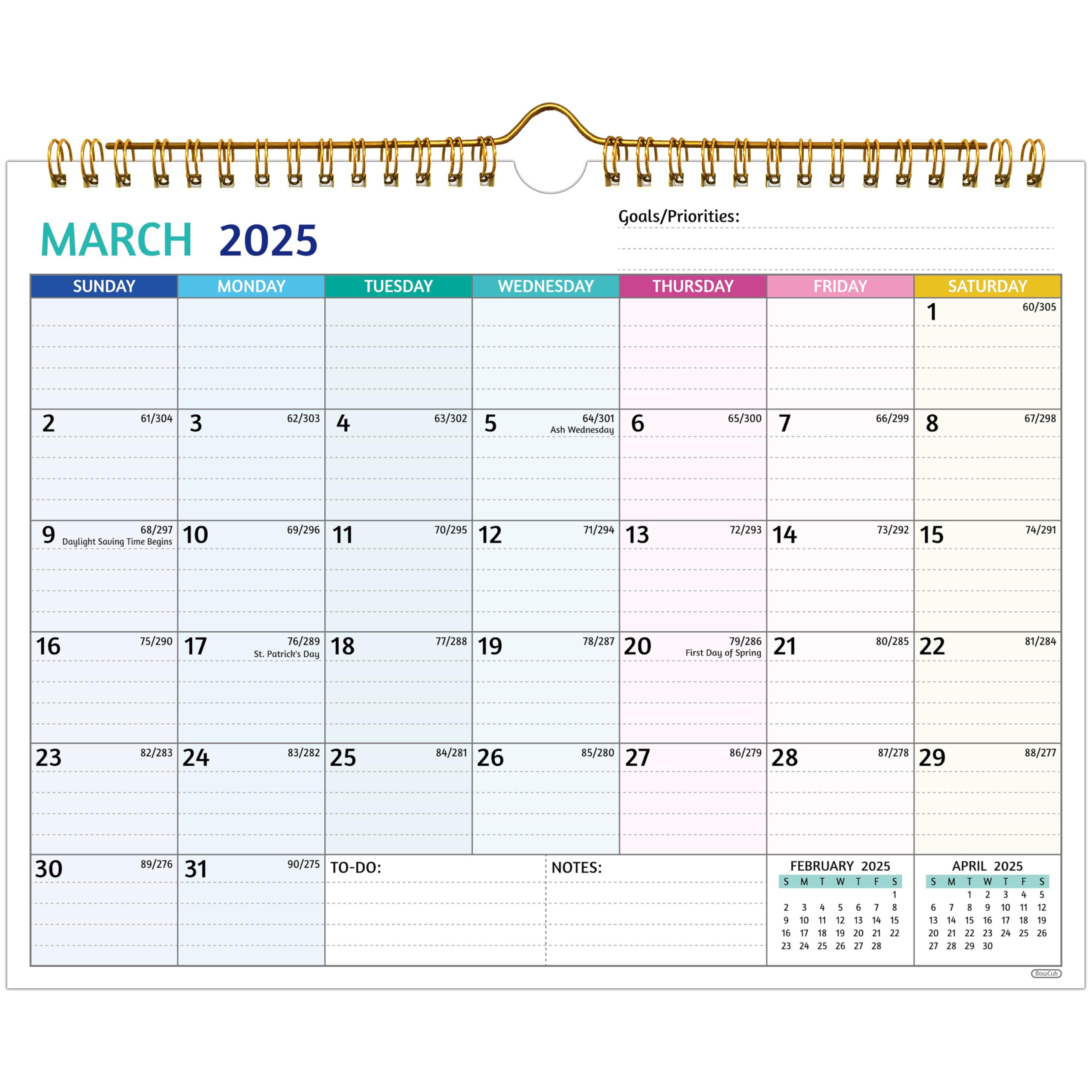 2025-2027 Wall Calendar | 24-Month Planner from March 2025 to February 2027 | 11