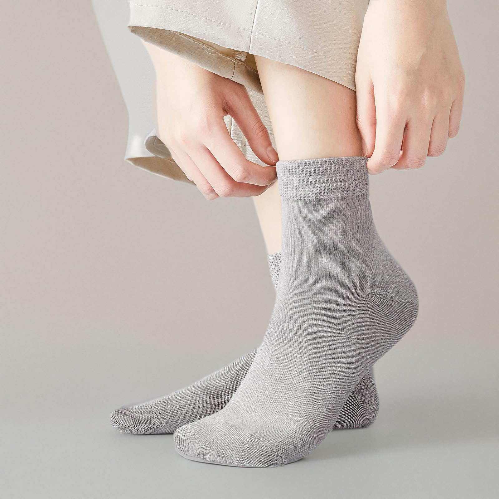 **J-BOX Women's Ankle Socks - 8/10 Pairs Thin Cotton Athletic Socks for Running, Yoga & Casual Wear - Breathable Low Cut Socks for Everyday Comfort**