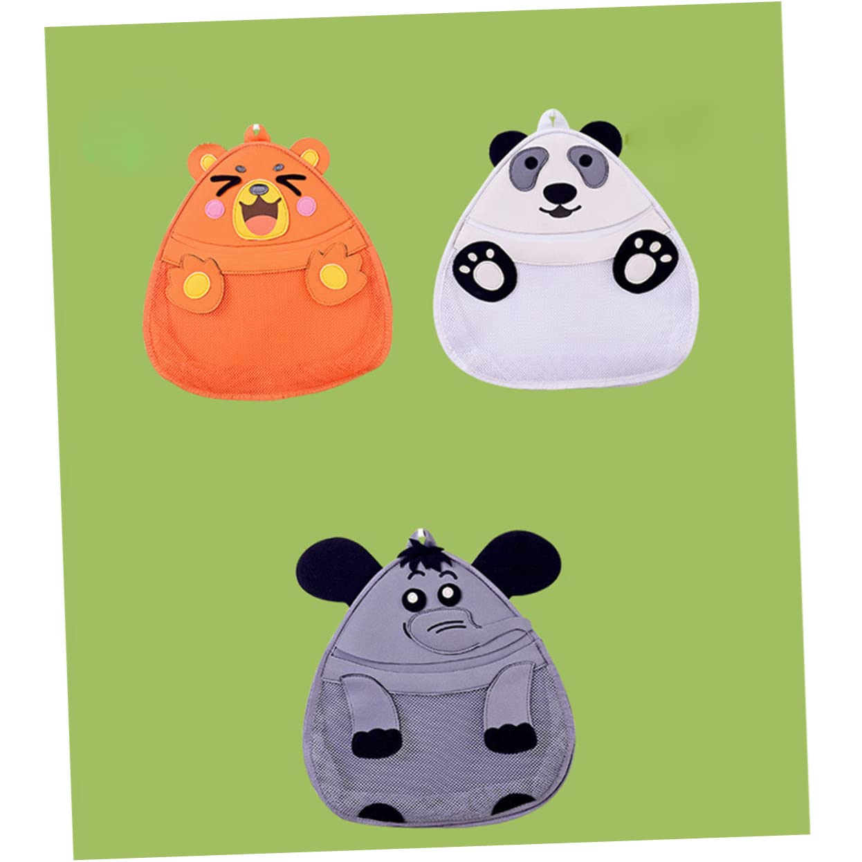 UPKOCH 2-Pack Waterproof Toy Storage Bags with Hooks - Bathroom Organizer for Kids Bath Toys, Stuffed Animals & Playroom Organization - Perfect for Bath Time, Nursery & Playroom Storage