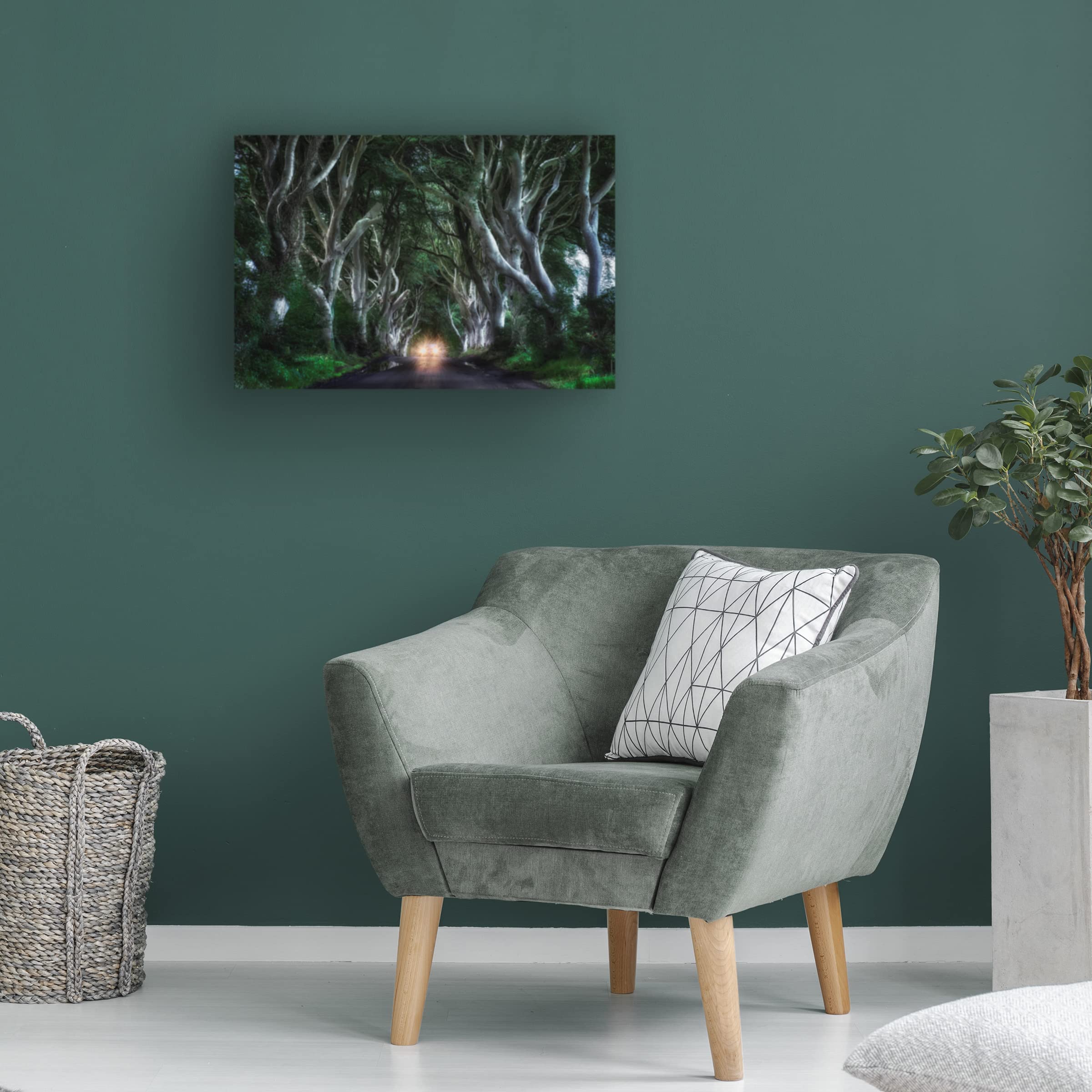 Trademark Fine Art 'The Dark Hedges' Canvas Wall Art Print by Aida Ianeva - Gothic Landscape Painting for Living Room & Office Decor