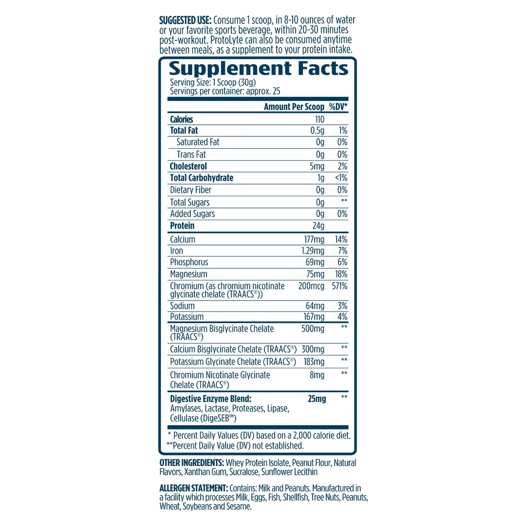 VMI Sports ProtoLyte Whey Isolate Protein Powder - Low Calorie Whey Protein for Weight Loss & Muscle Building with Digestive Enzymes | Non-GMO, Gluten Free | Vanilla Peanut Butter Flavor 1.6lb - Perfect for Post-Workout Recovery & Healthy Meal Replacement