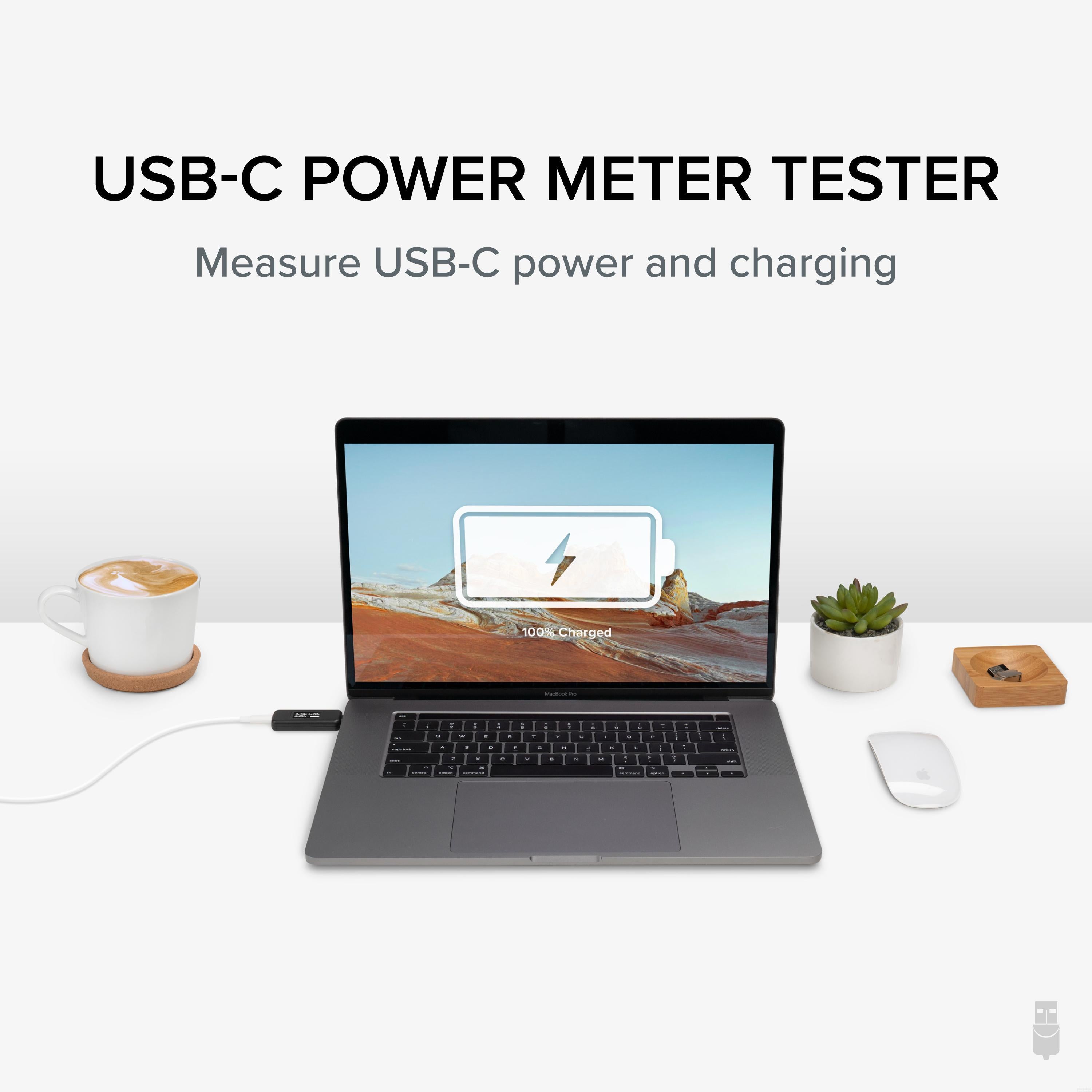 Plugable USB C Voltage and Amperage Meter Tester - Digital Multimeter for Charging Cables, Power Banks & Fast Chargers - Perfect for Tech Enthusiasts & DIY Electronics Projects