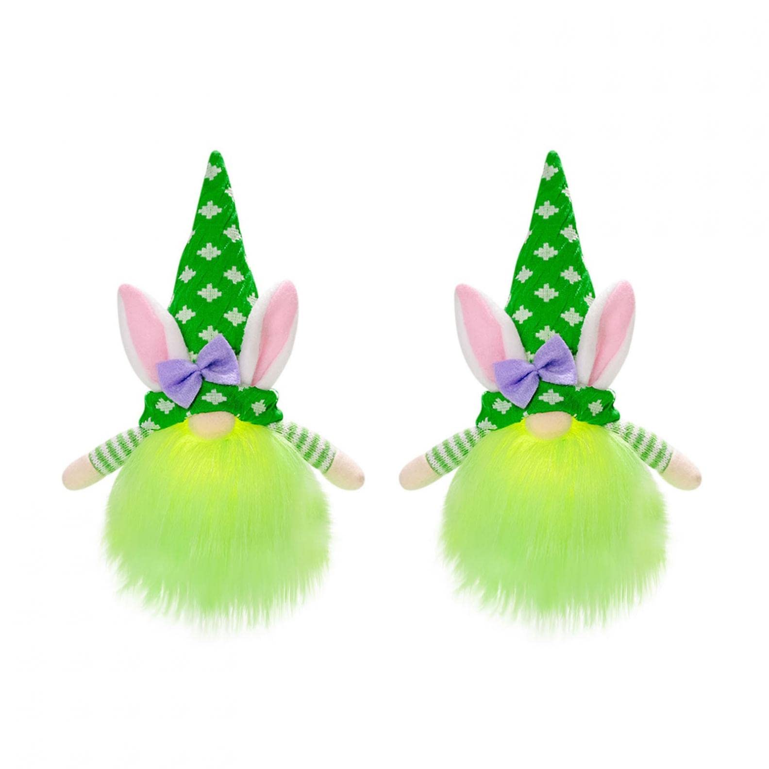 2-Pack Easter Gnome Night Light - Handmade Faceless Gnome Plush Doll with LED Lighting - Cute Home Decor & Kids Gift for Easter, Spring, Christmas - Perfect for Bedroom, Nursery, Mantel & Holiday Decorations
