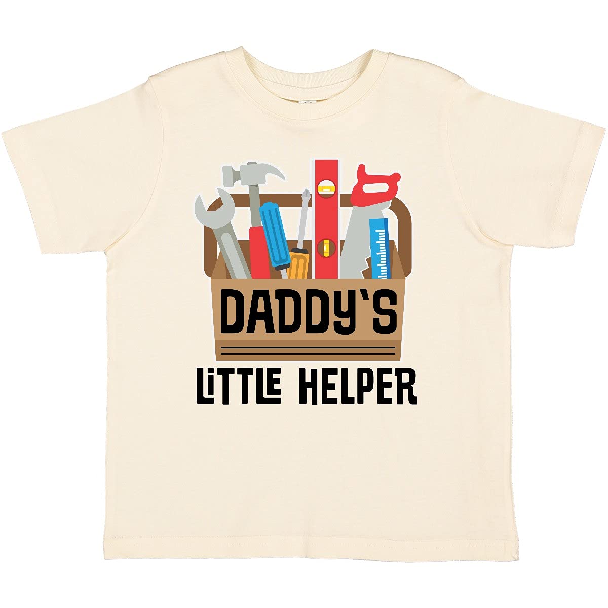 Inktastic Daddy's Little Helper Tool Box Toddler T-Shirt - Cute Construction Theme Outfit for Kids, Perfect for Father's Day, Birthday Gifts & Playtime