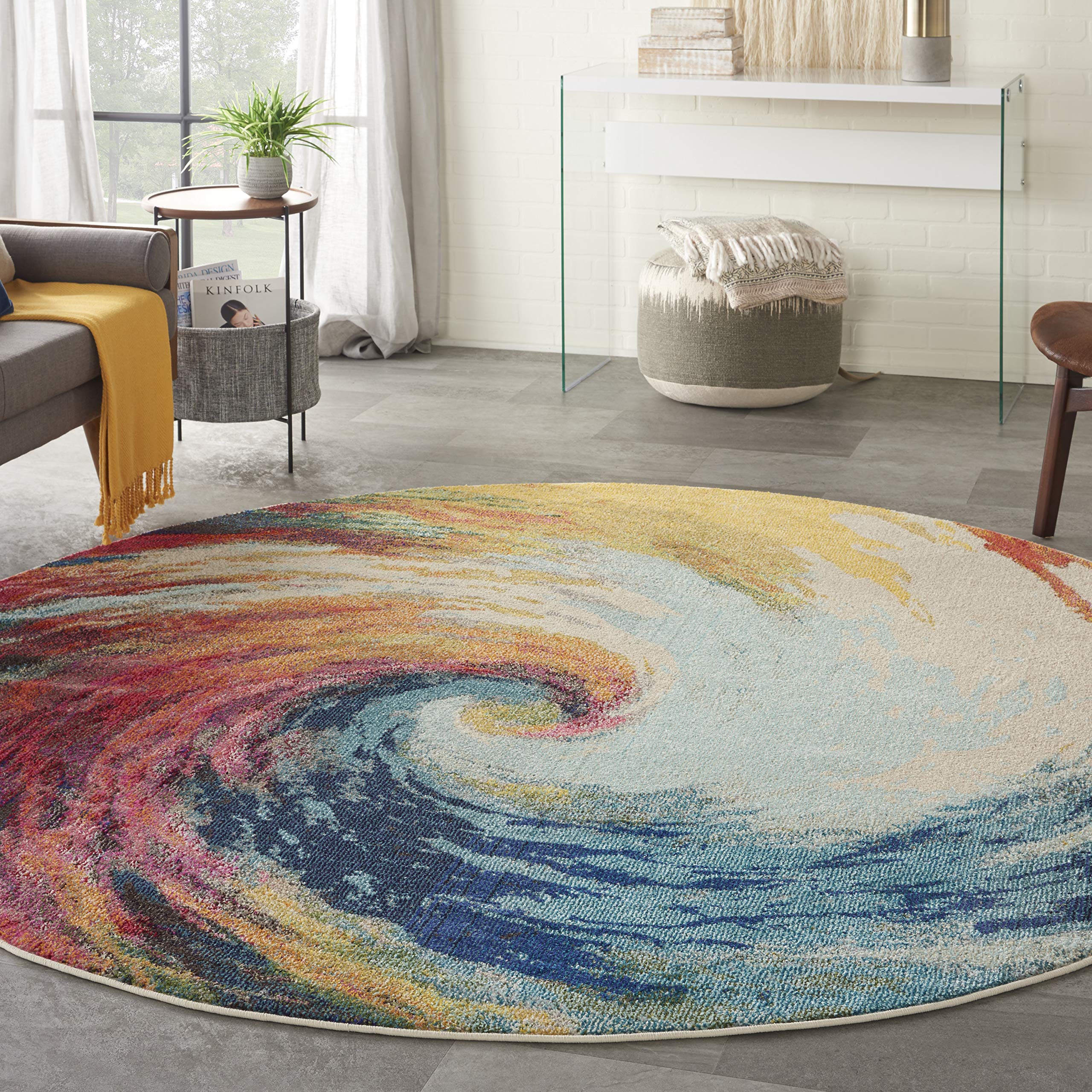 Nourison Celestial Multicolor Wave 7'10