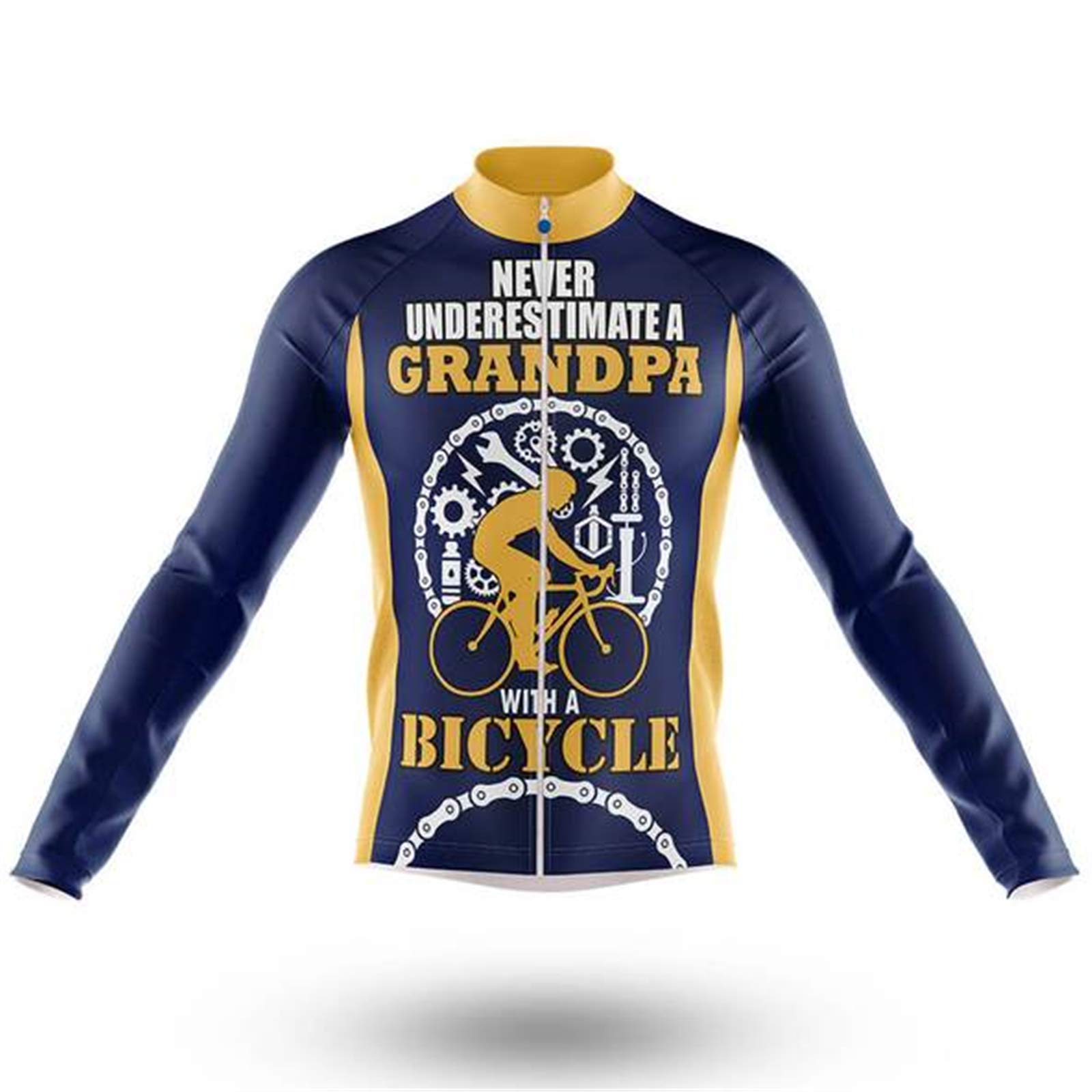 BIKE BEER Cycling Long-Sleeve Thermal Winter Jersey for Men & Women - Breathable Cold Weather Cycling Shirt for Road Biking & Commuting | Old but Still Rolling Design