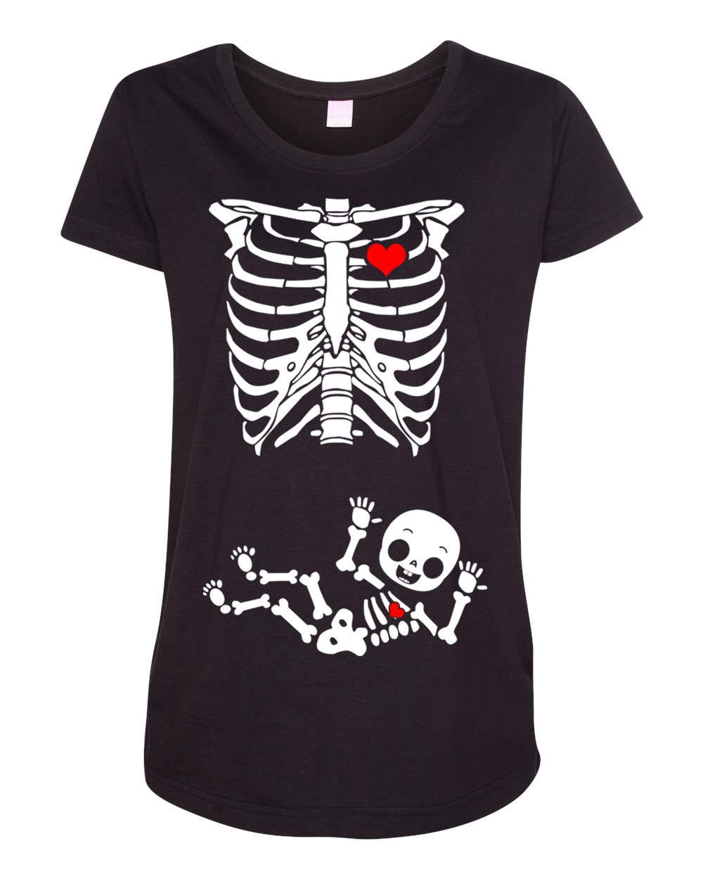 Funny Baby Boy Skeleton Pregnant Maternity Graphic T-Shirt - Cute Pregnancy Announcement Tee for Expecting Moms | Perfect for Gender Reveal, Baby Shower & Halloween