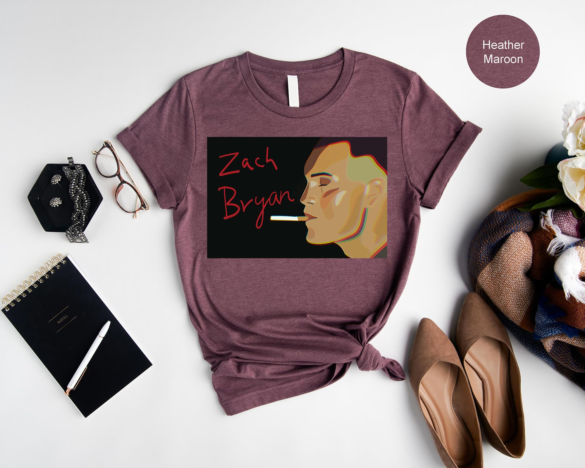 Zach Fan T-Shirt Bryan Shirt White - Comfortable Cotton Graphic Tee for Men - Perfect for Casual Wear, Fan Events & Everyday Outfits