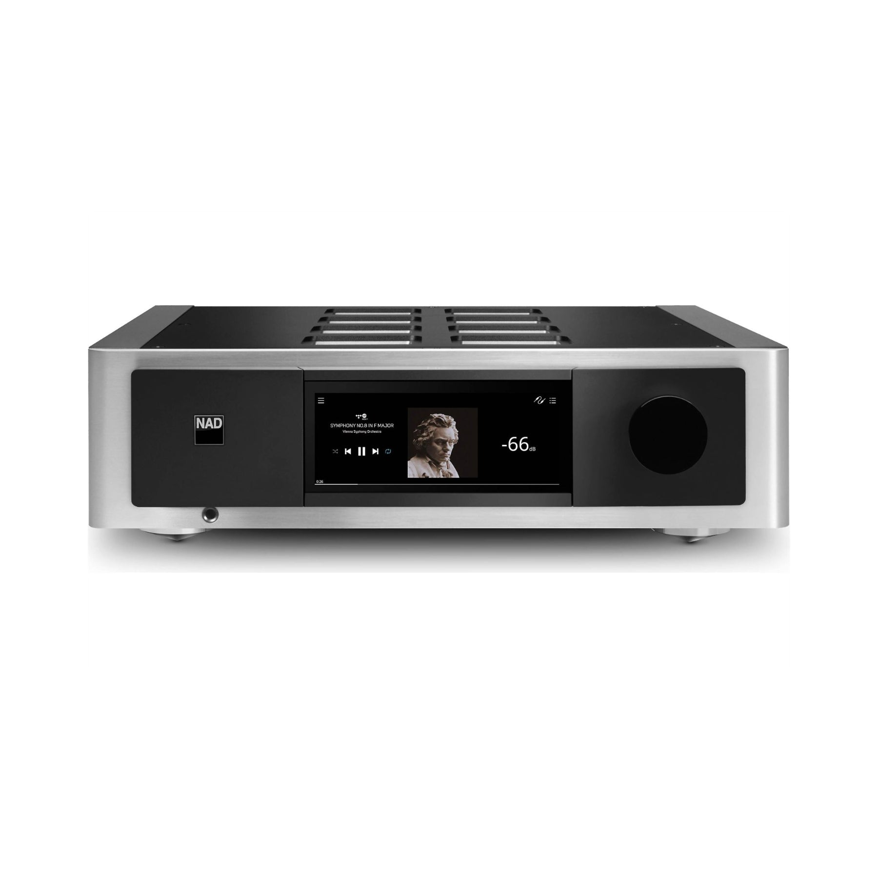 NAD M33 BluOS Streaming DAC Amplifier - High-End Digital Audio Converter & Power Amplifier for Home Theater & Hi-Fi Systems | Perfect for Audiophiles & Music Streaming Enthusiasts