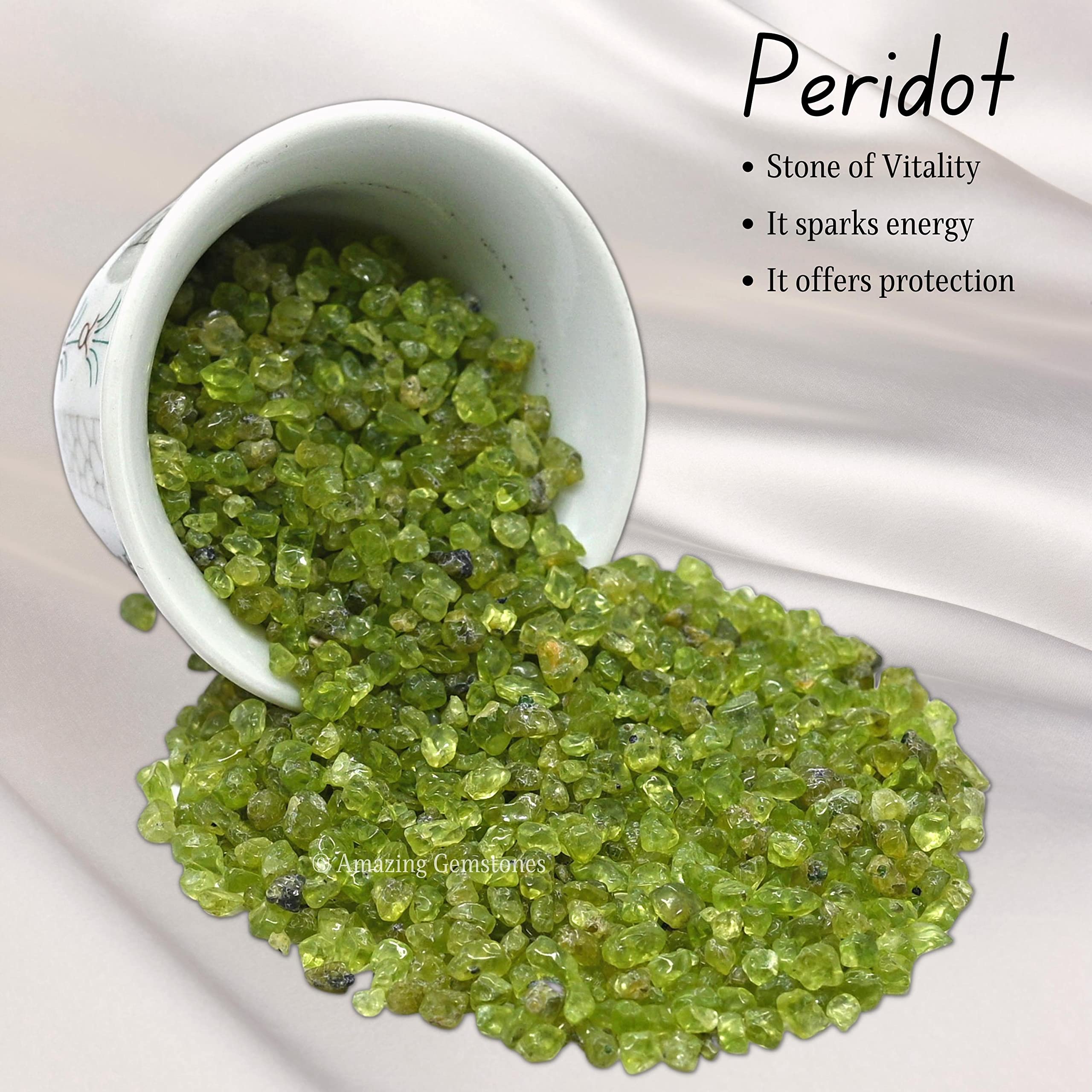Natural AAA Grade Peridot Crystal Chips - 1000+ Carat Bulk Aquarium Gravel for Fish Tanks, Small Tumbled Stone Decorations | Perfect for Home Aquascaping, Zen Gardens & Crystal Healing