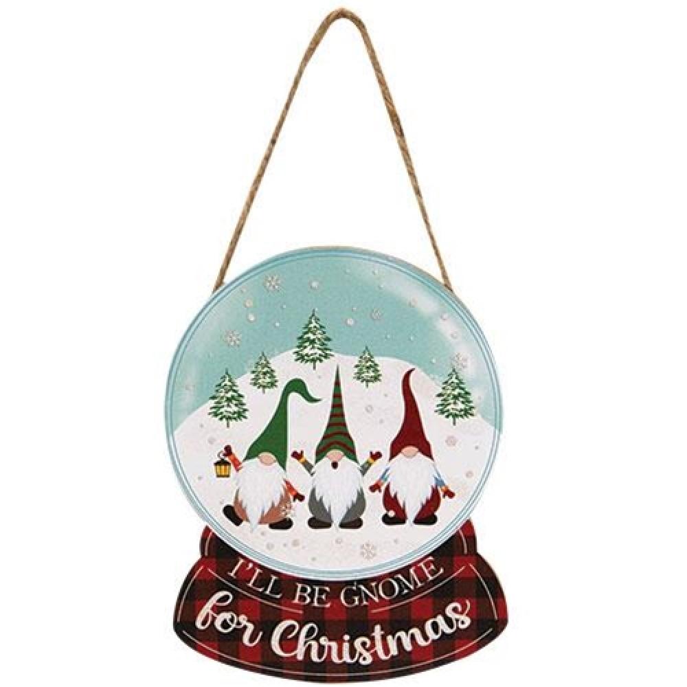 Handcrafted Gnome Trio Wooden Snow Globe Ornament - Christmas Tree Decor, Holiday Gift, Home Decoration for Winter & Festive Season