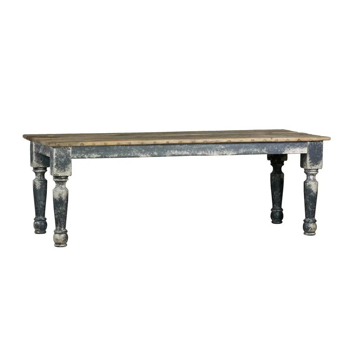 La Grange Table in Light French Gray - Elegant Dining Room Table for Farmhouse & Modern Home Decor - Perfect for Family Gatherings & Dinner Parties