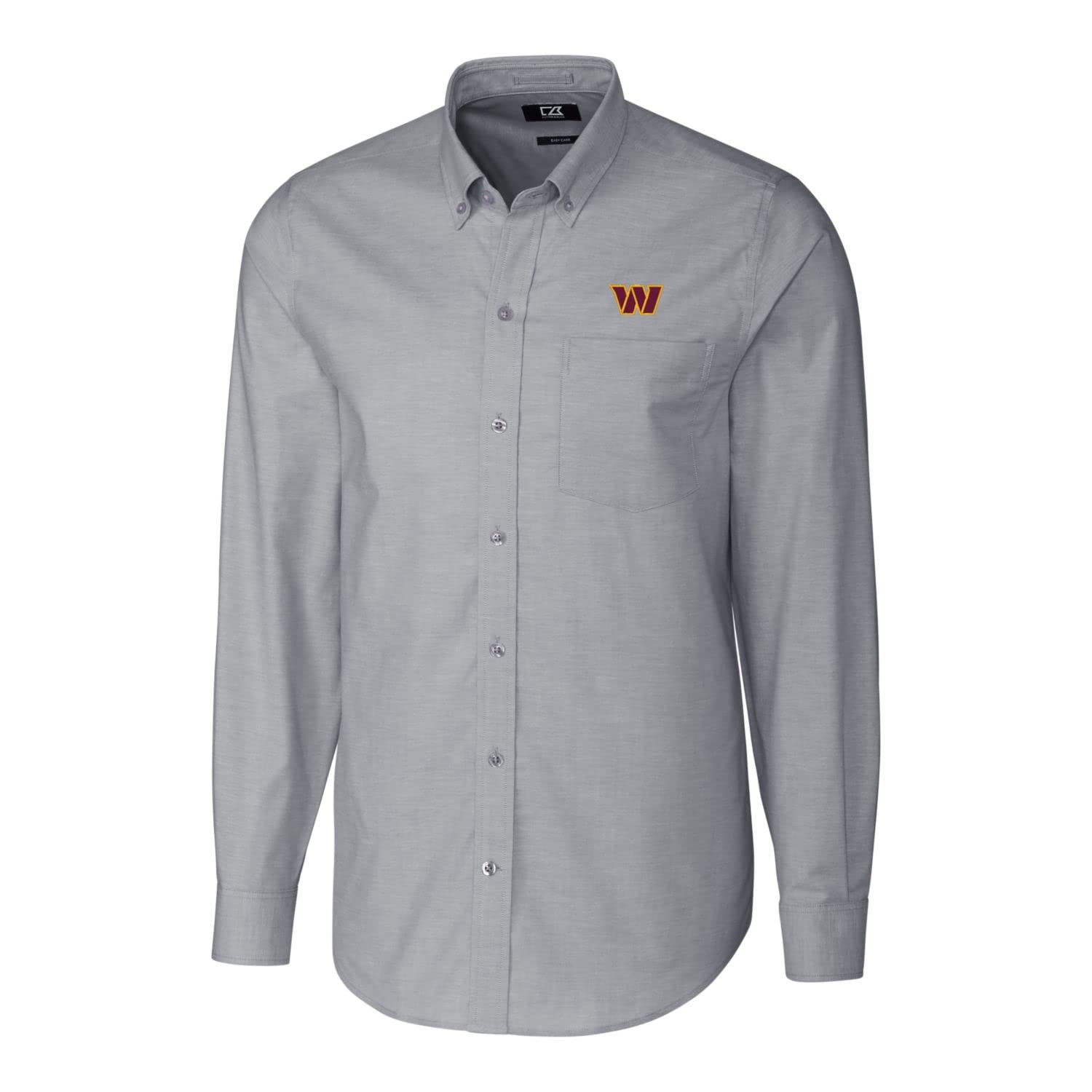 Cutter & Buck Men's NFL Oxford Stretch Long Sleeve Button-Down Shirt - Comfortable & Stylish Football Fan Apparel for Game Day & Casual Wear