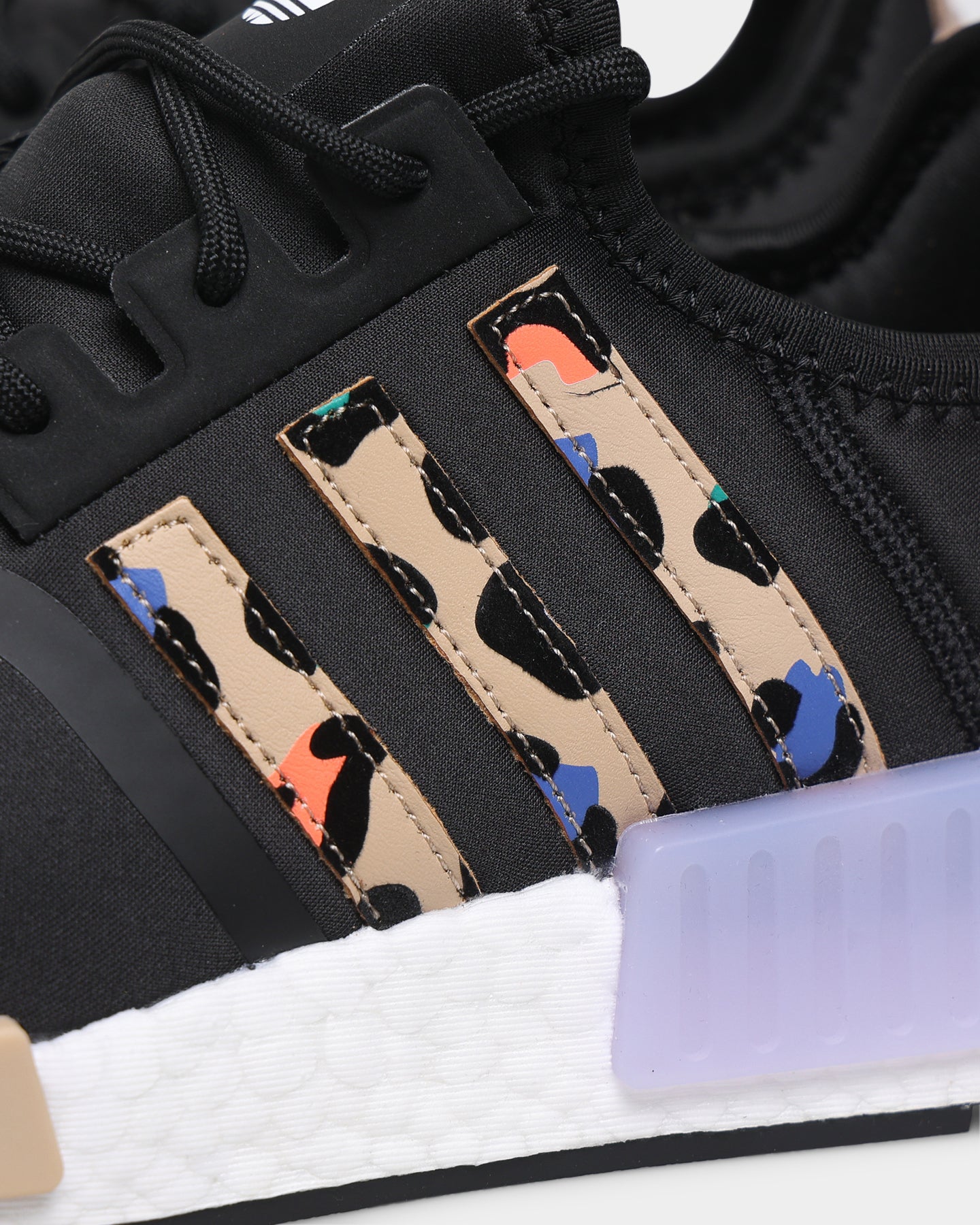 Adidas Women's NMD_R1 Running Shoes - Core Black/Pale Nude/Purple Tint - Lightweight Comfort Sneakers for Jogging, Gym & Casual Wear