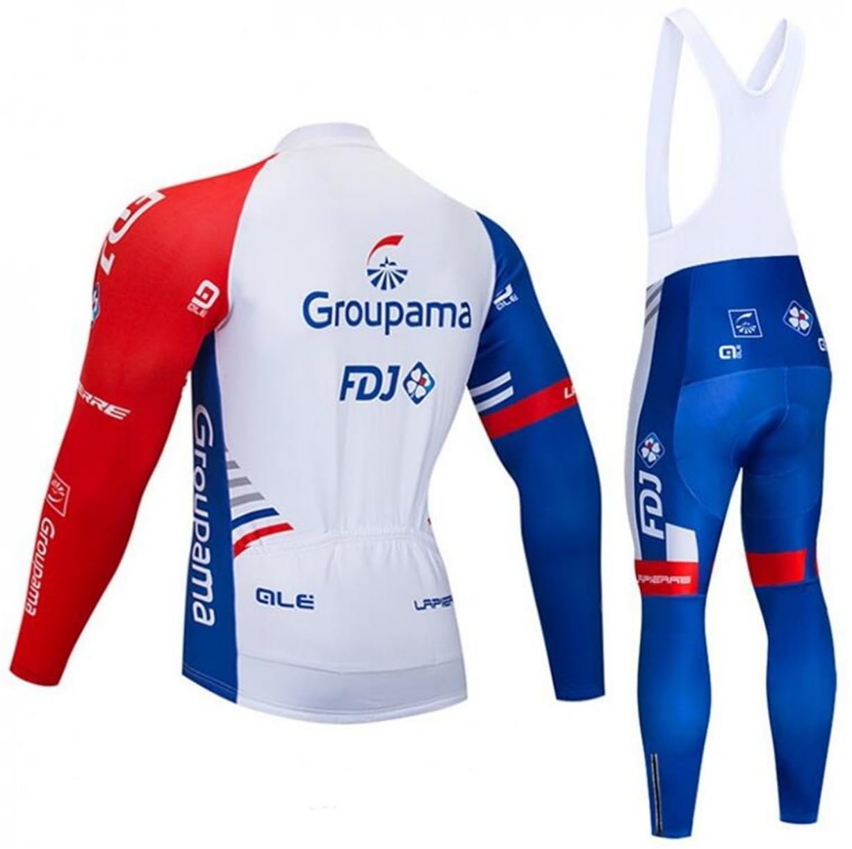 **Men's Long Sleeve Cycling Jersey & Bib Pants Set - Breathable, Moisture-Wicking Bike Clothing for Road & Mountain Biking - Perfect for Training & Racing**