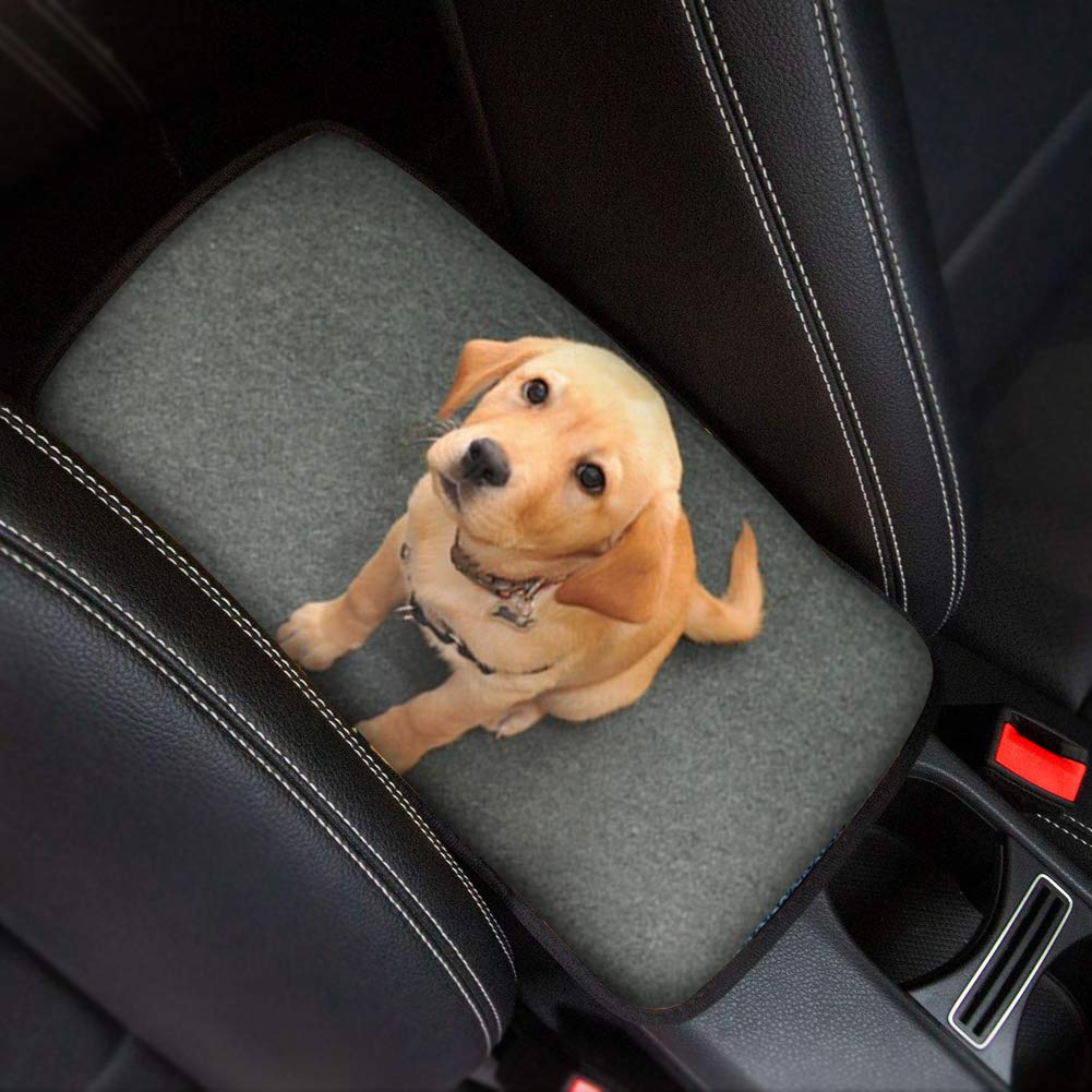 Universal Dog Print Car Armrest Cover - Soft Comfort for Driving & Travel