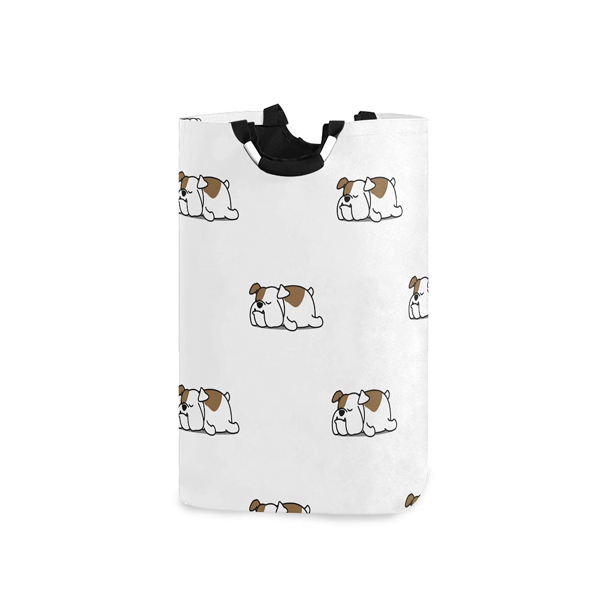 DOMIKING Cute Bulldog Laundry Hamper - Collapsible Clothes Storage Basket with Handle, Kids Room Organizer for Dirty Clothes & Toys, Dormitory Laundry Bag - Perfect for Bedroom, Nursery, and College Dorm Organization