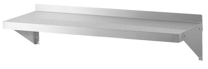 Green World TSWS 1460 Wall Mount Shelf - 14x60 Inches, 304 Stainless Steel - Perfect for Kitchen, Bathroom & Garage Storage