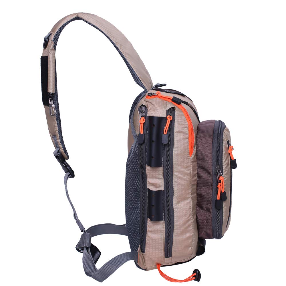 Kylebooker Fly Fishing Sling Pack - Waterproof Shoulder Bag for Tackle Storage - Perfect for Fly Fishing, Hiking & Outdoor Adventures