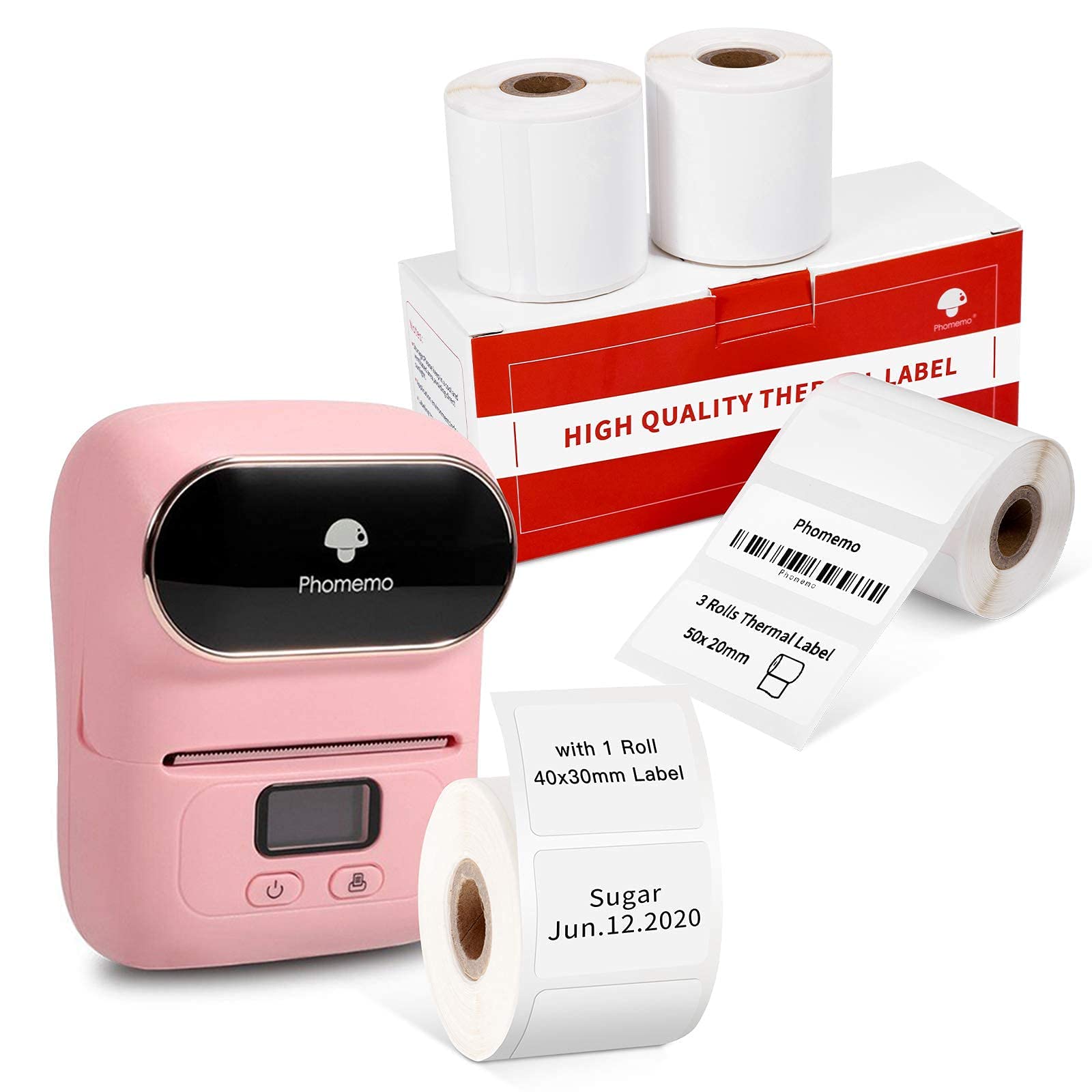 Phomemo M110 Bluetooth Label Maker Printer - 3 Rolls 1.96