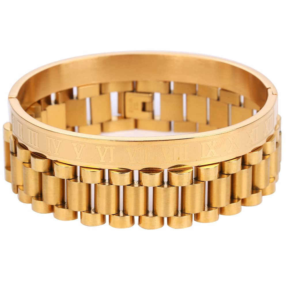 HYHONEY Men's Beaded Bracelet - Stainless Steel Micro Pave Zircon Cuff Bangle for Men & Women | Perfect for Casual Wear, Gifts & Special Occasions
