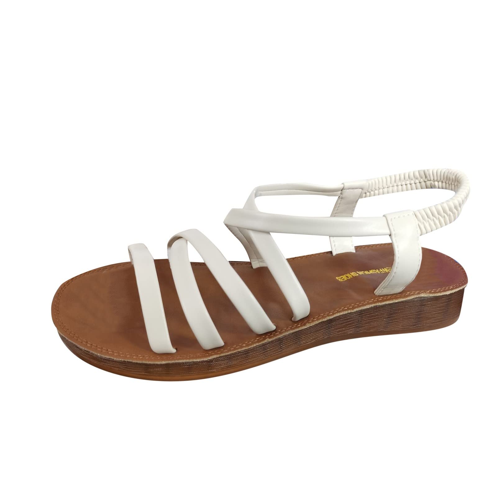 Breathable Women's Open Toe Sandals - Flat Summer Fashion Beach Shoes with Zipper for Home & Outdoor Wear | Perfect for Beach, Pool, and Casual Outings